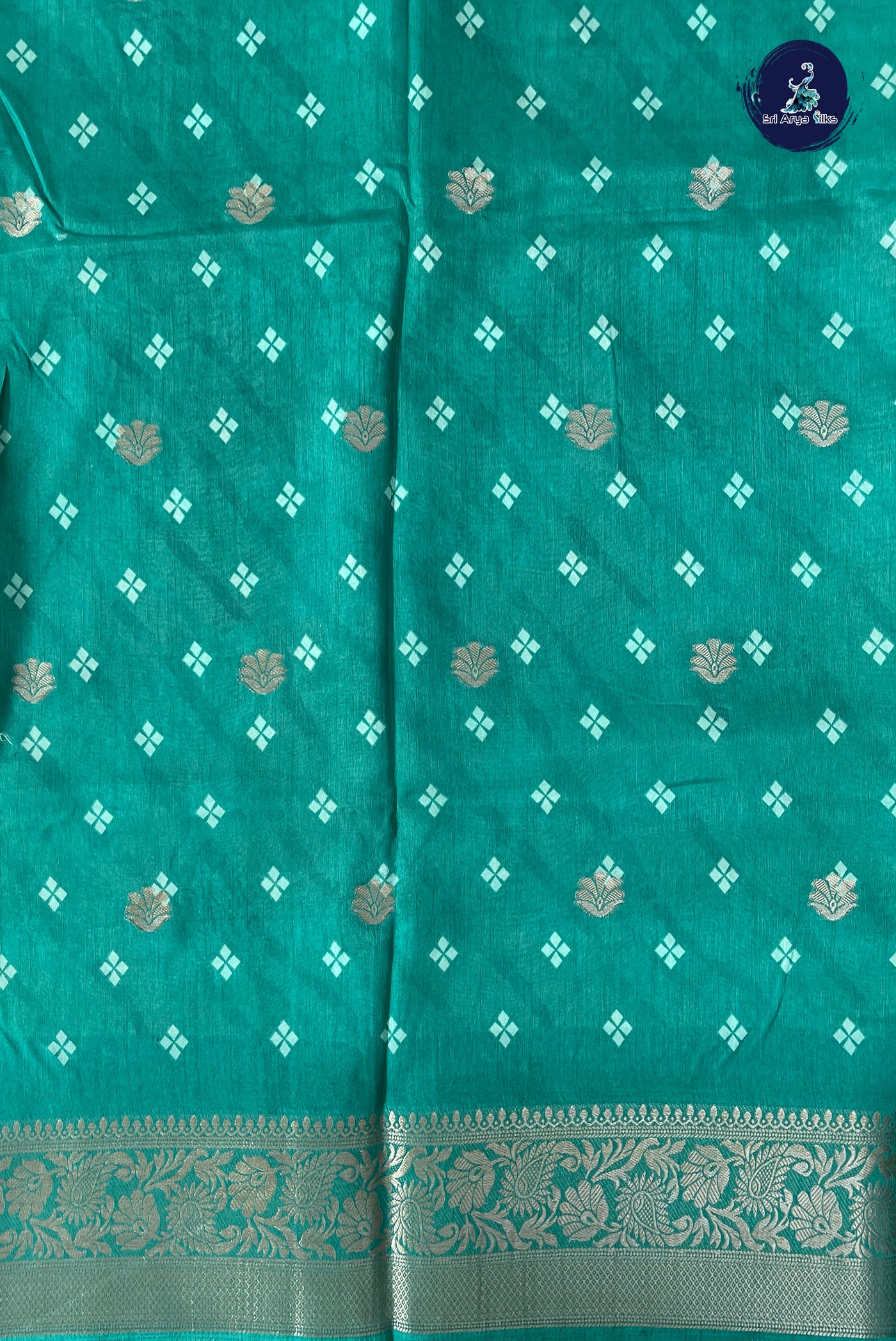 Off White Semi Crepe Silk Saree With Printed Pattern