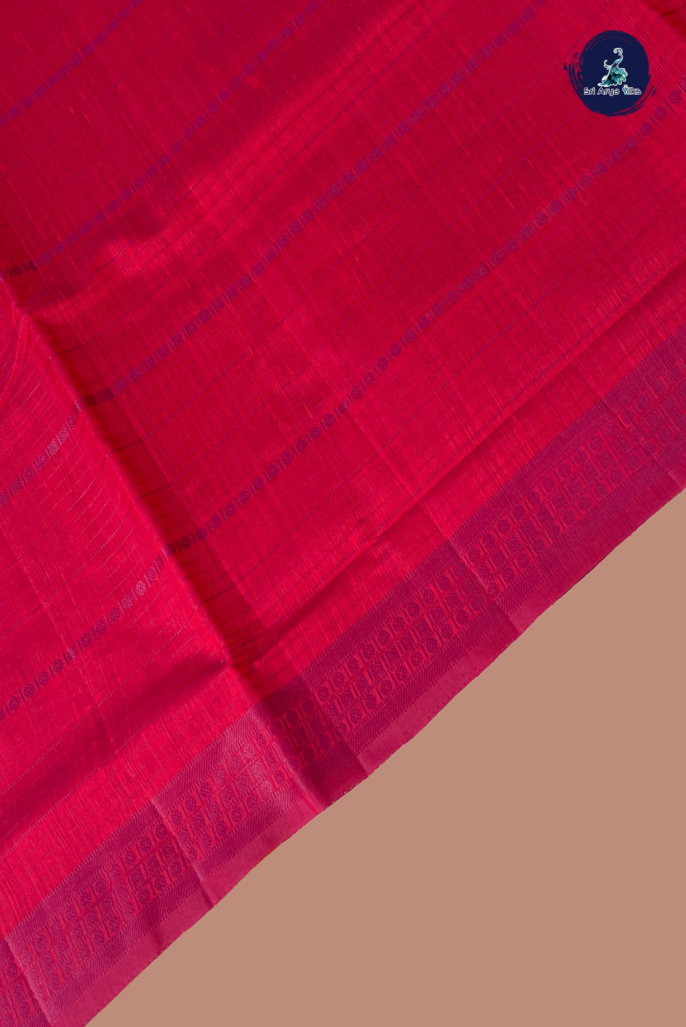 Maroon Semi Tussar Saree With Thread Work Pattern