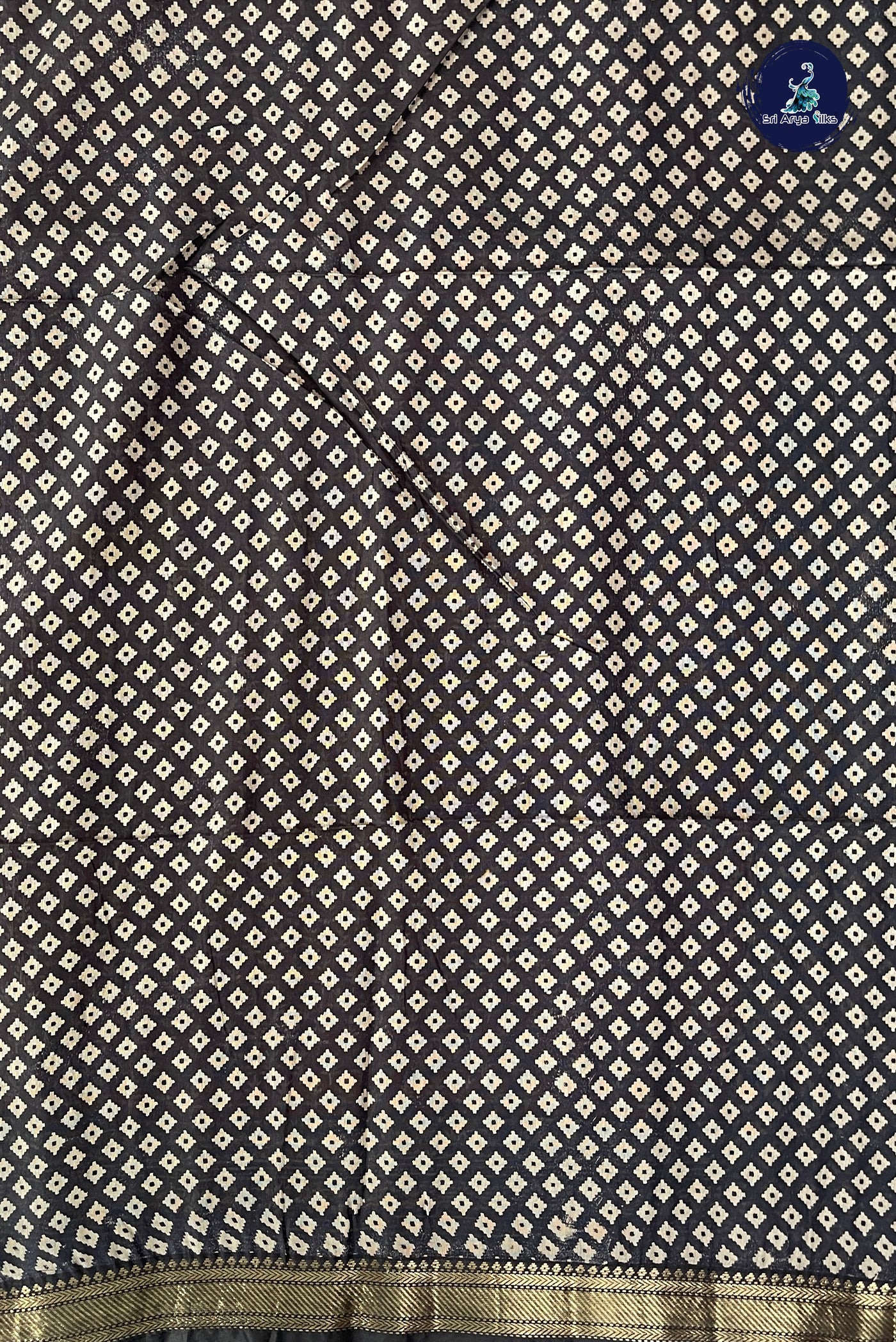 Maroon Semi Chanderi Saree With Printed Pattern