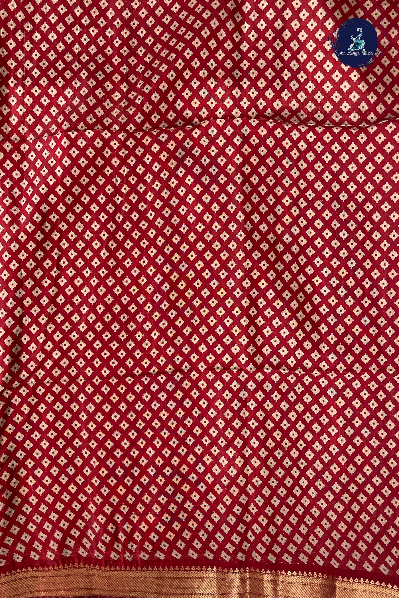 Black Semi Chanderi Saree With Printed Pattern
