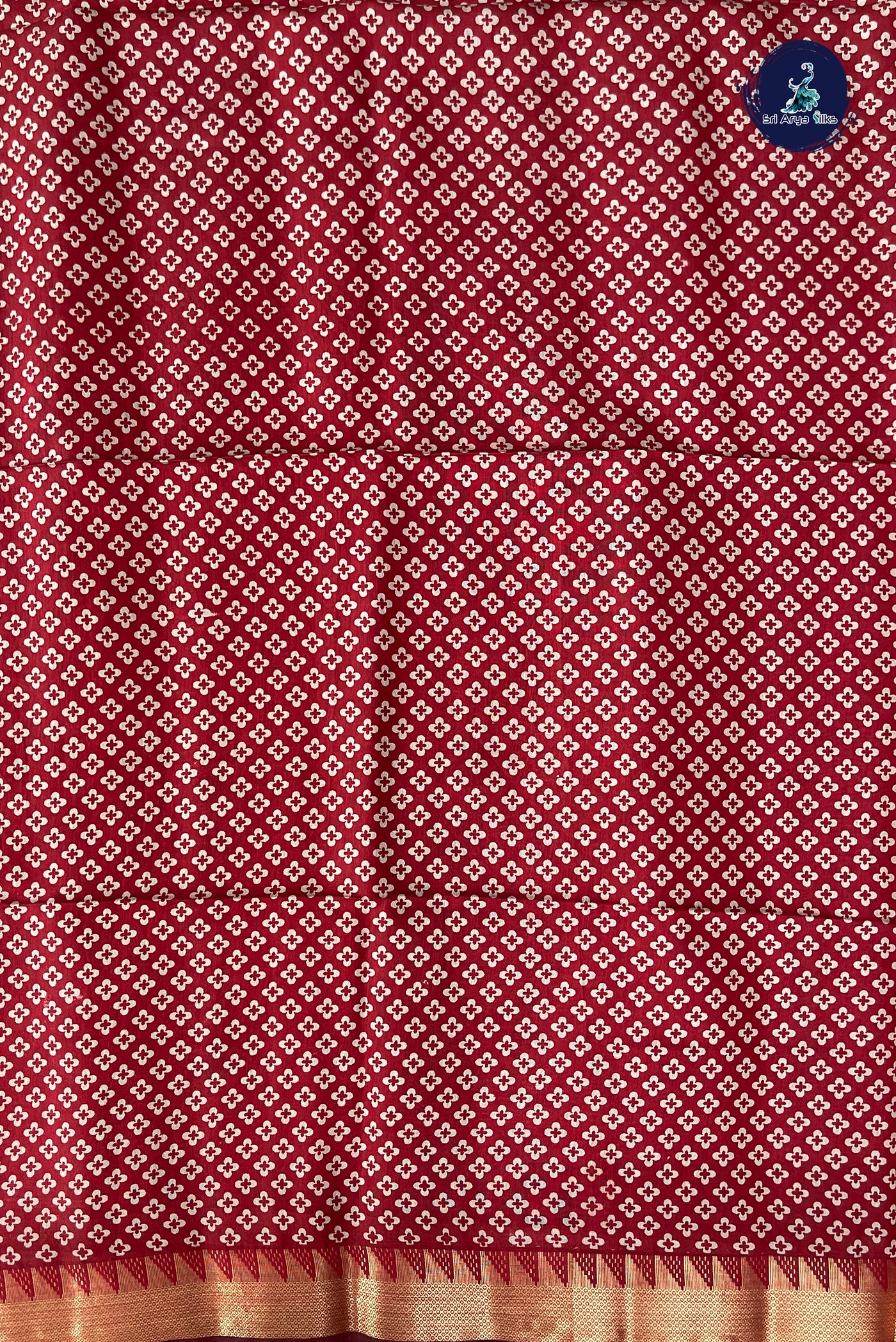 Black Semi Chanderi Saree With Printed Pattern