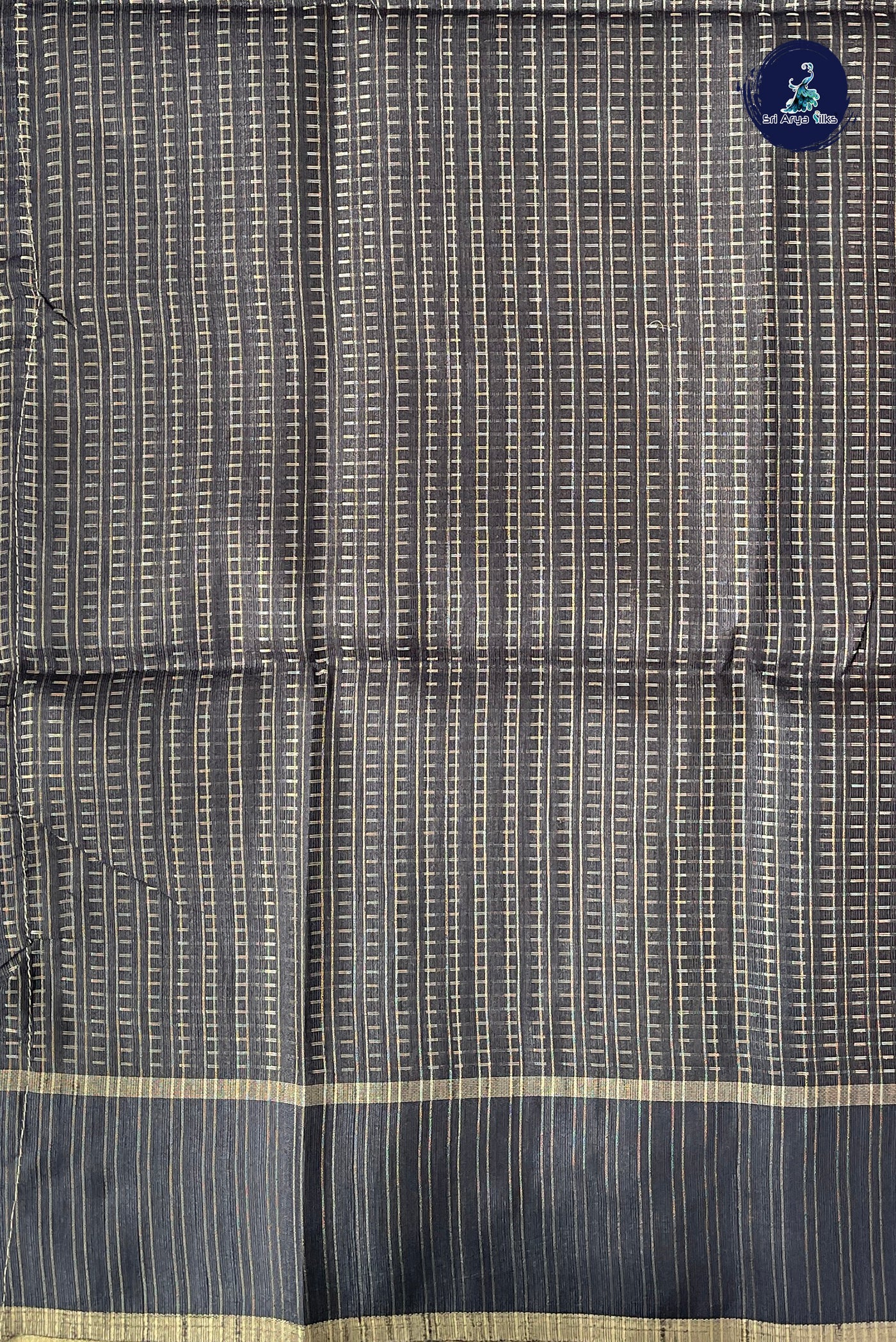 Rust Semi Tussar Saree With Zari Woven Pattern