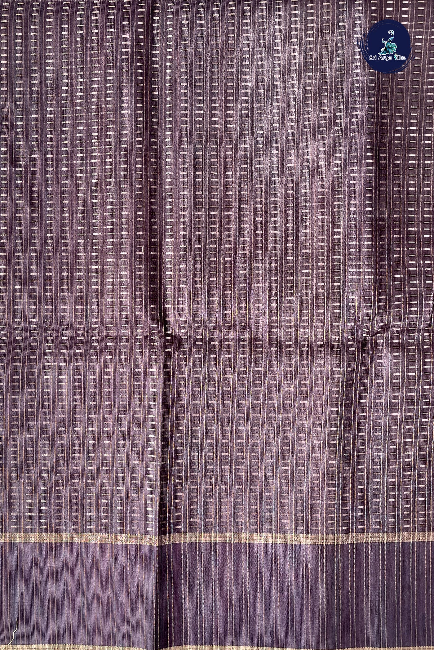 Caramel Shade Semi Tussar Saree With Zari Woven Pattern
