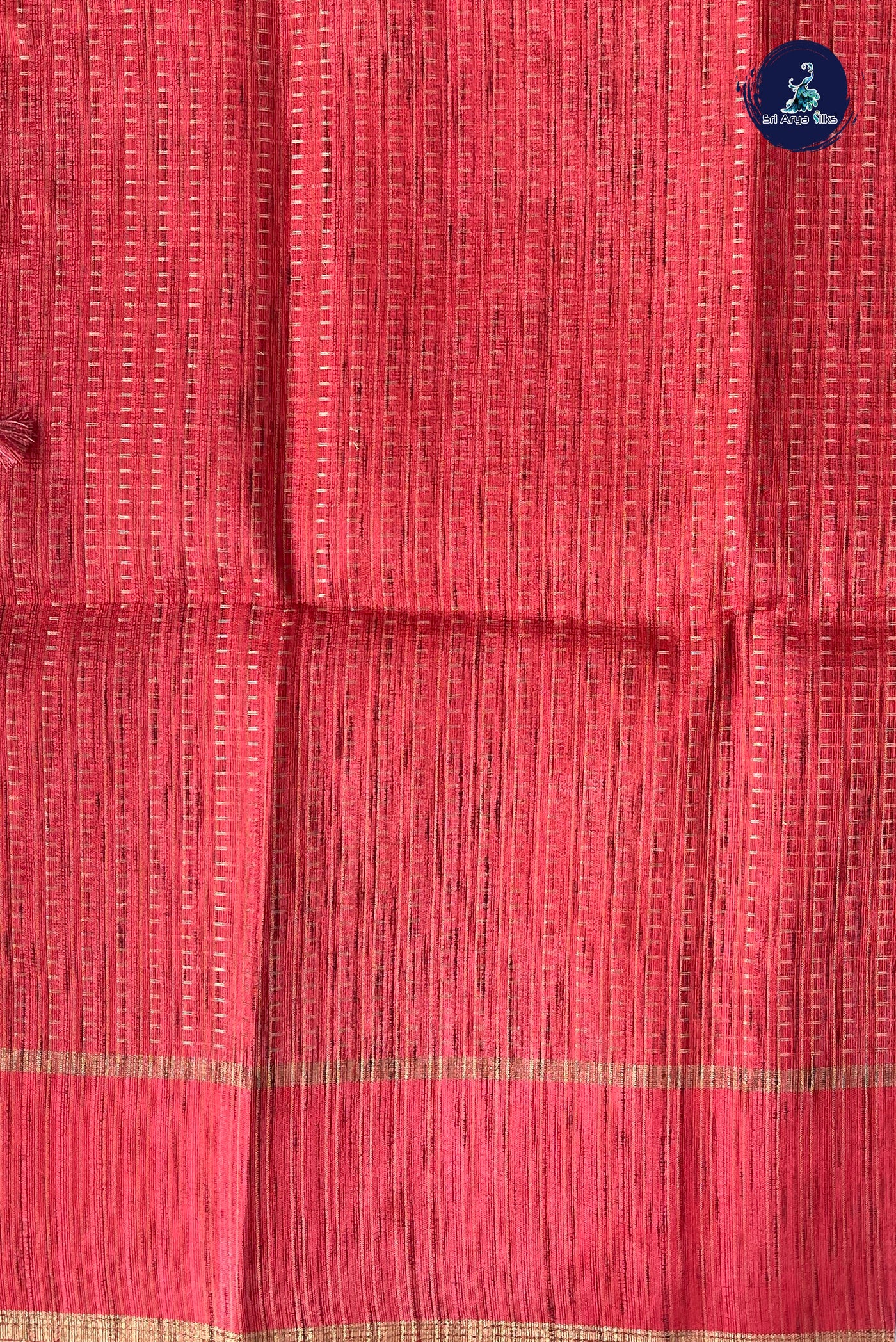 Black Semi Tussar Saree With Zari Woven Pattern