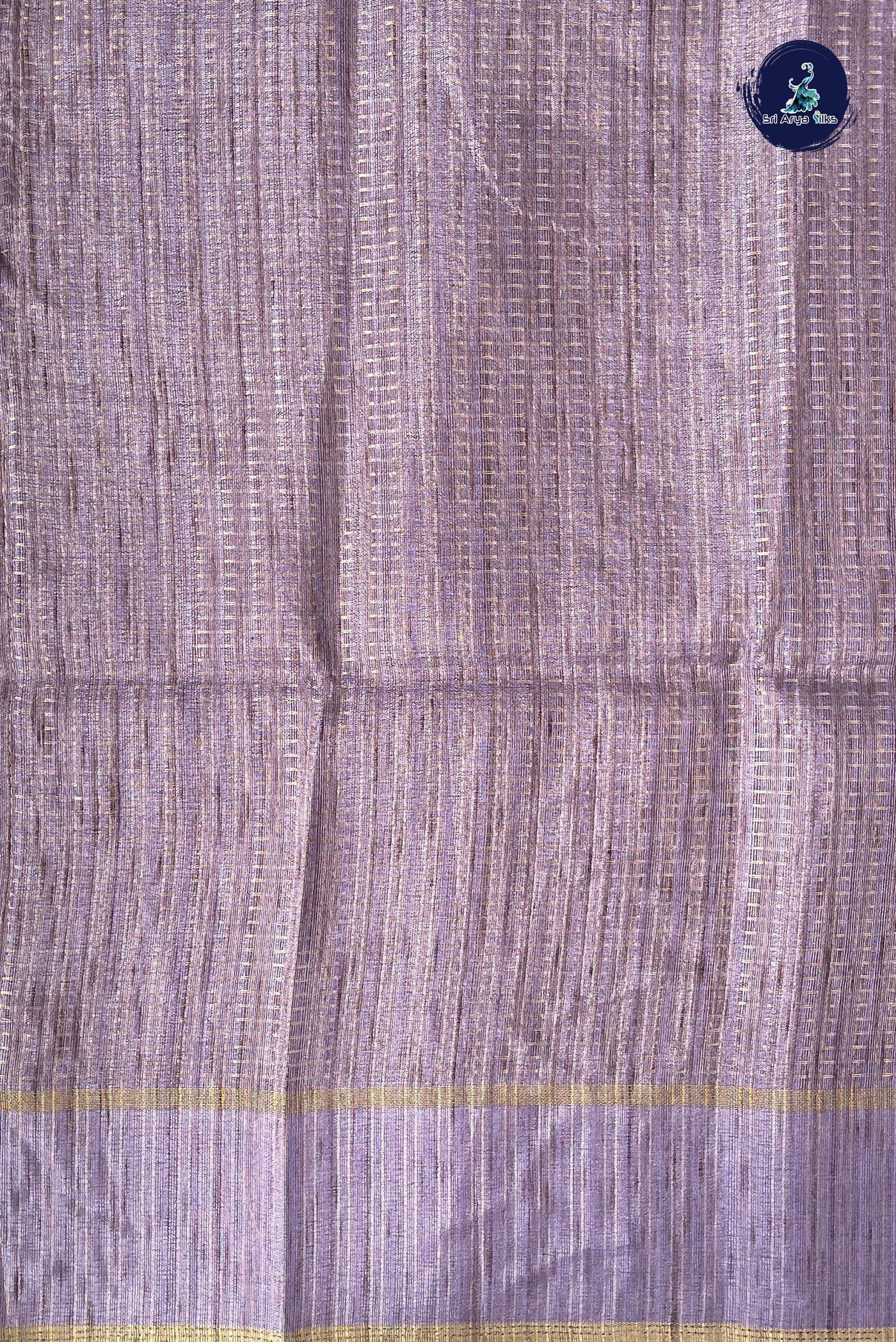 Lavender Semi Tussar Saree With Zari Woven Pattern