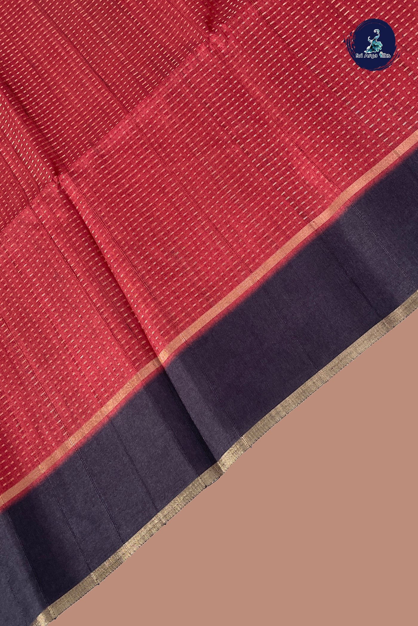 Arakku Semi Tussar Saree With Zari Woven Pattern