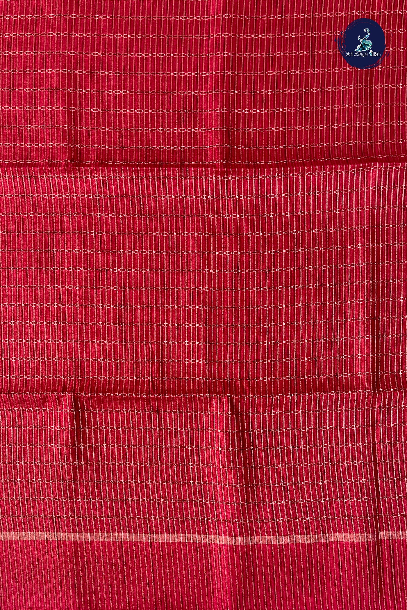 Reddish Pink Semi Tussar Saree With Zari Woven Pattern