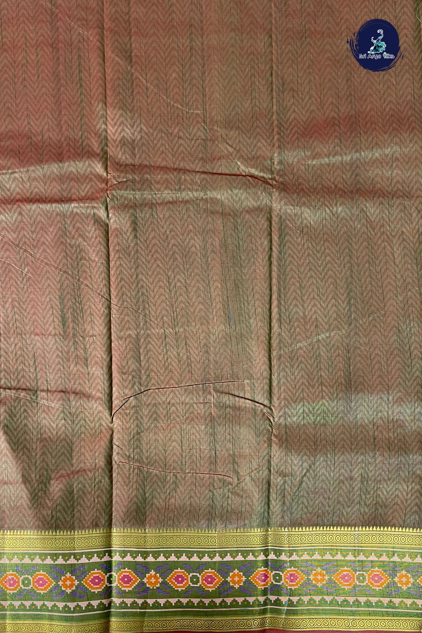 Pink Semi Pattola Saree With Ikat Pattern