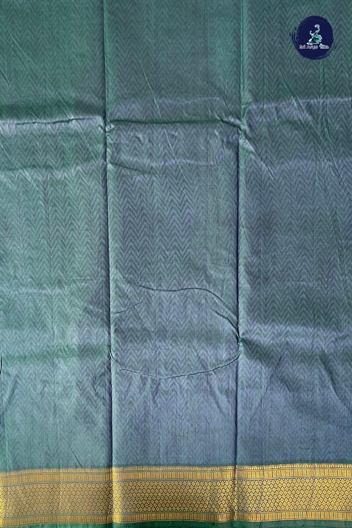 Teal Semi Pattola Saree With Ikat Pattern