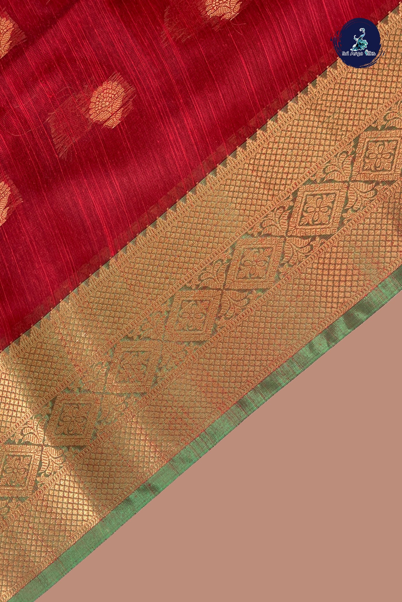 Maroon Raw Silk Saree With Zari Buttas Pattern