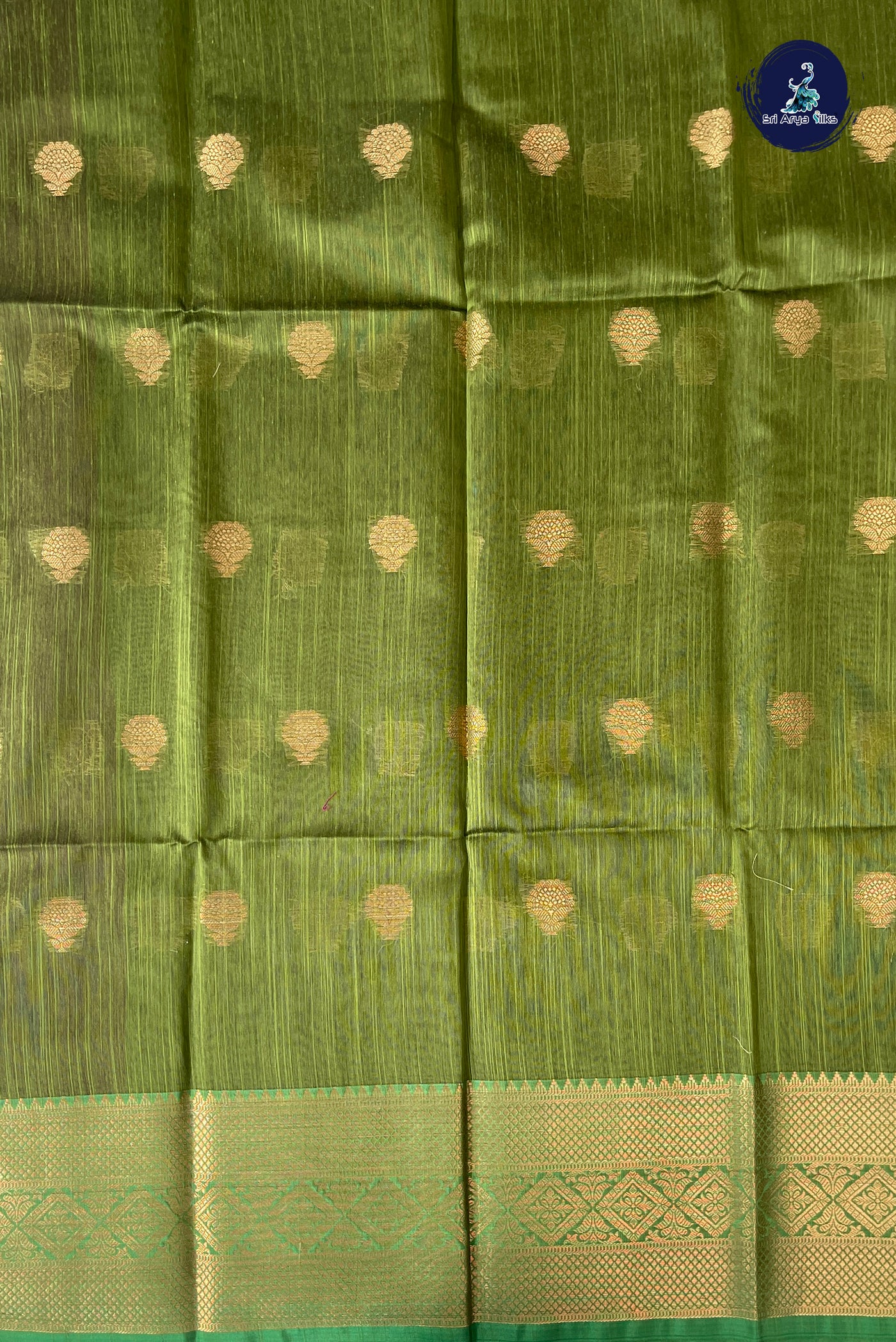 Purple Raw Silk Saree With Zari Buttas Pattern
