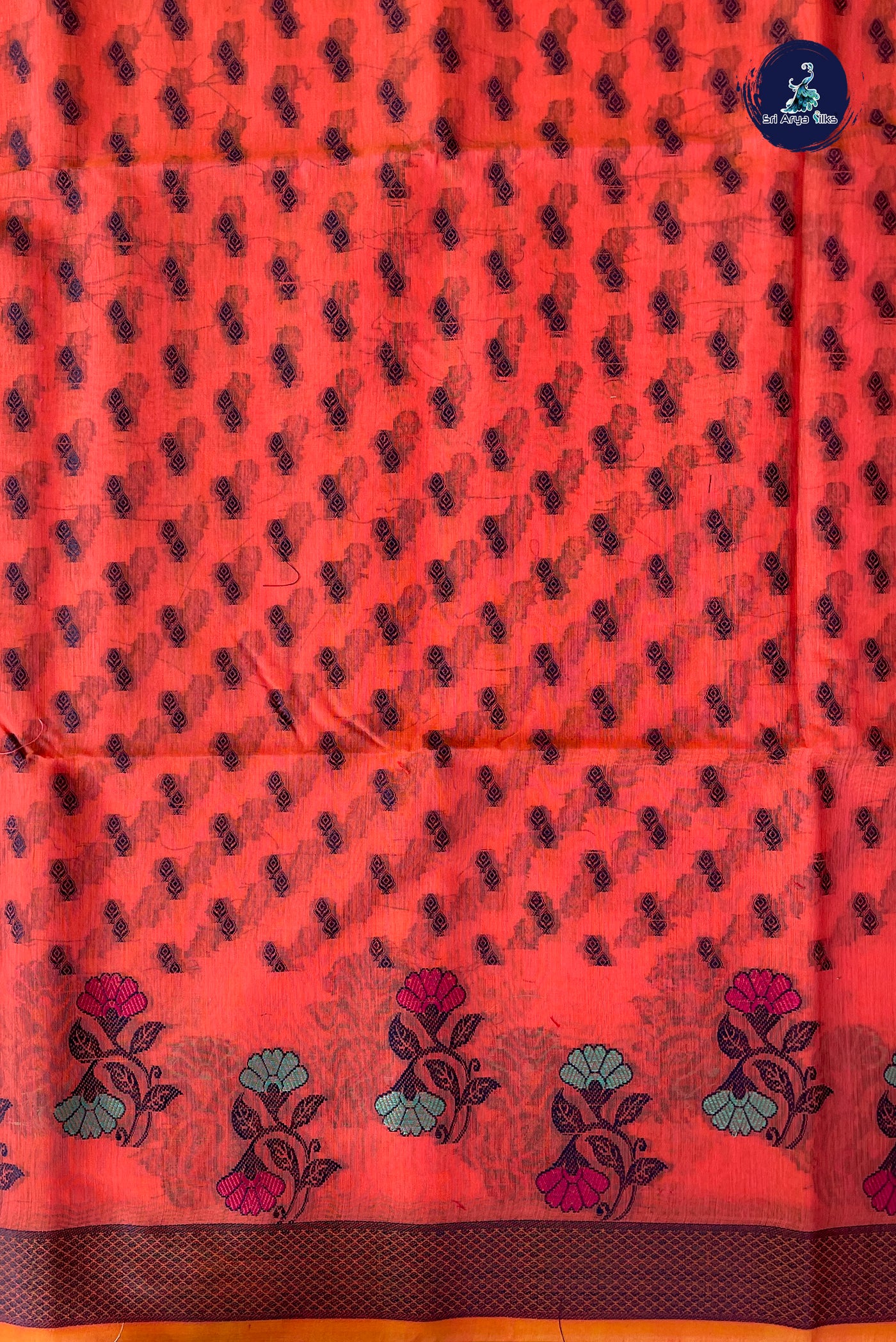 Pink Katan Silk With Buttas Pattern