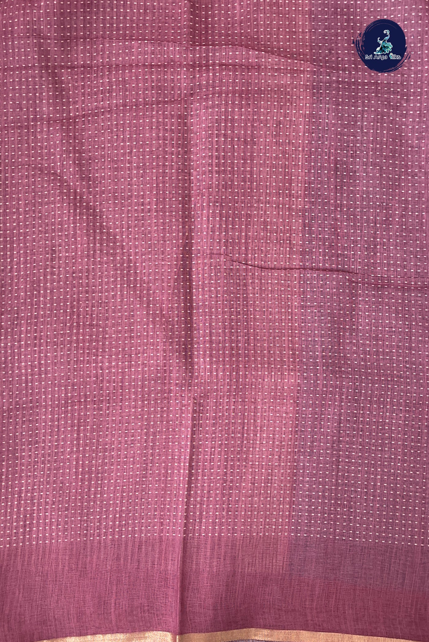 Grey Linen Saree With Printed Pattern