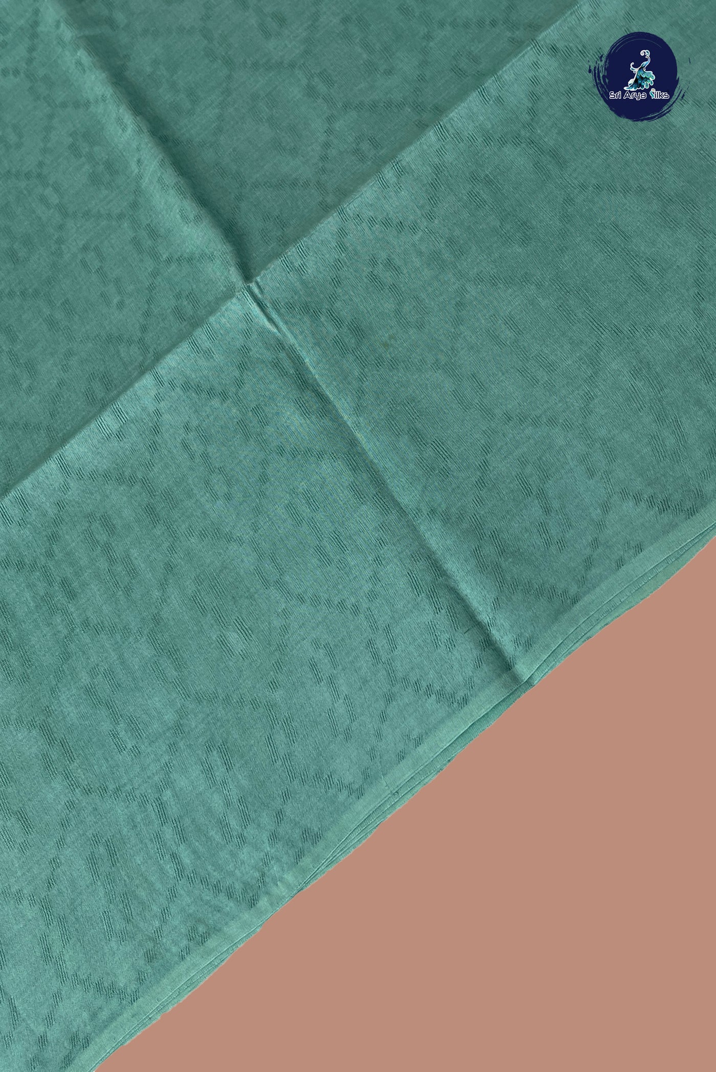 Emerald Green Baswada Saree With Embossed Pattern