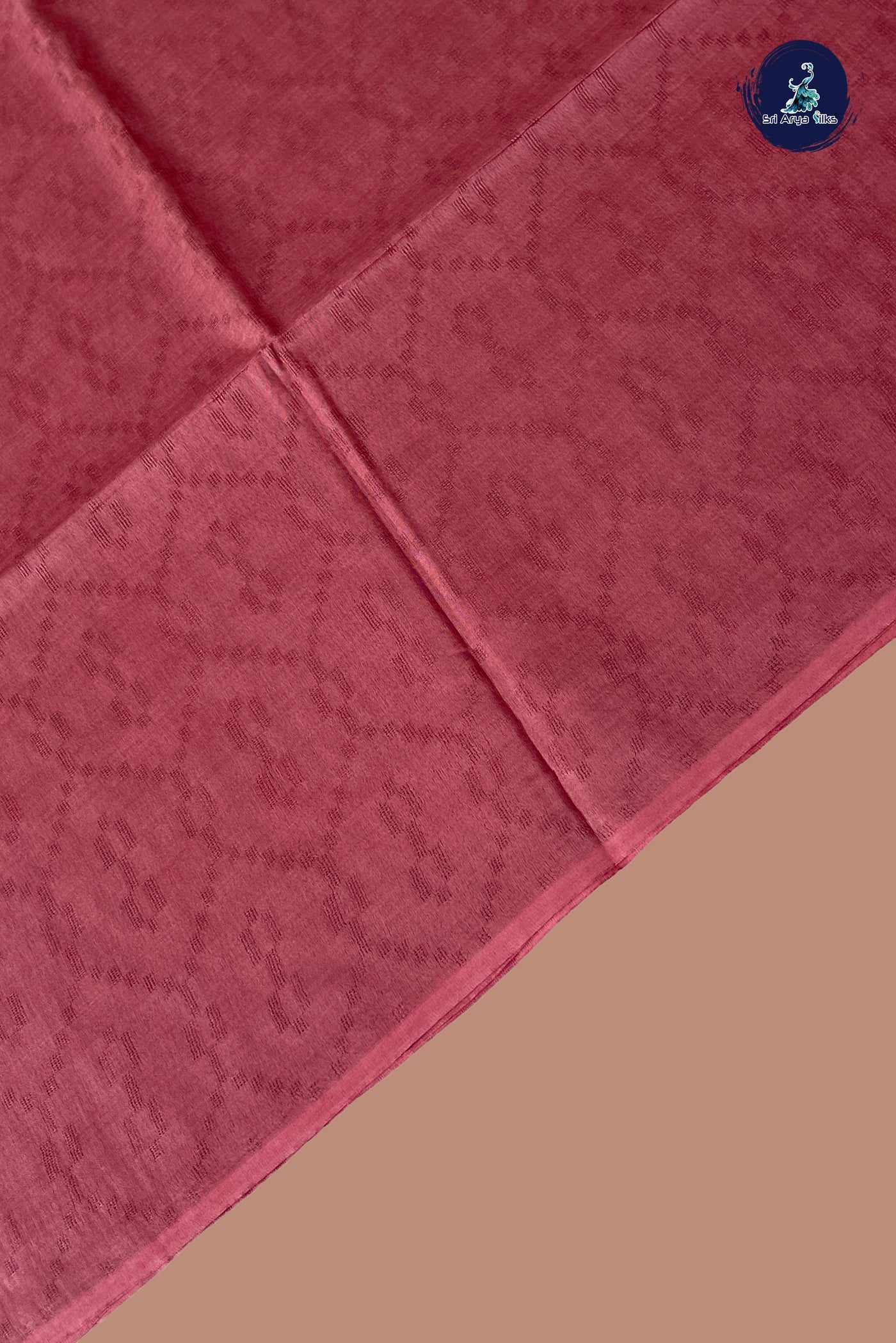 Mauve Pink Baswada Saree With Embossed Pattern