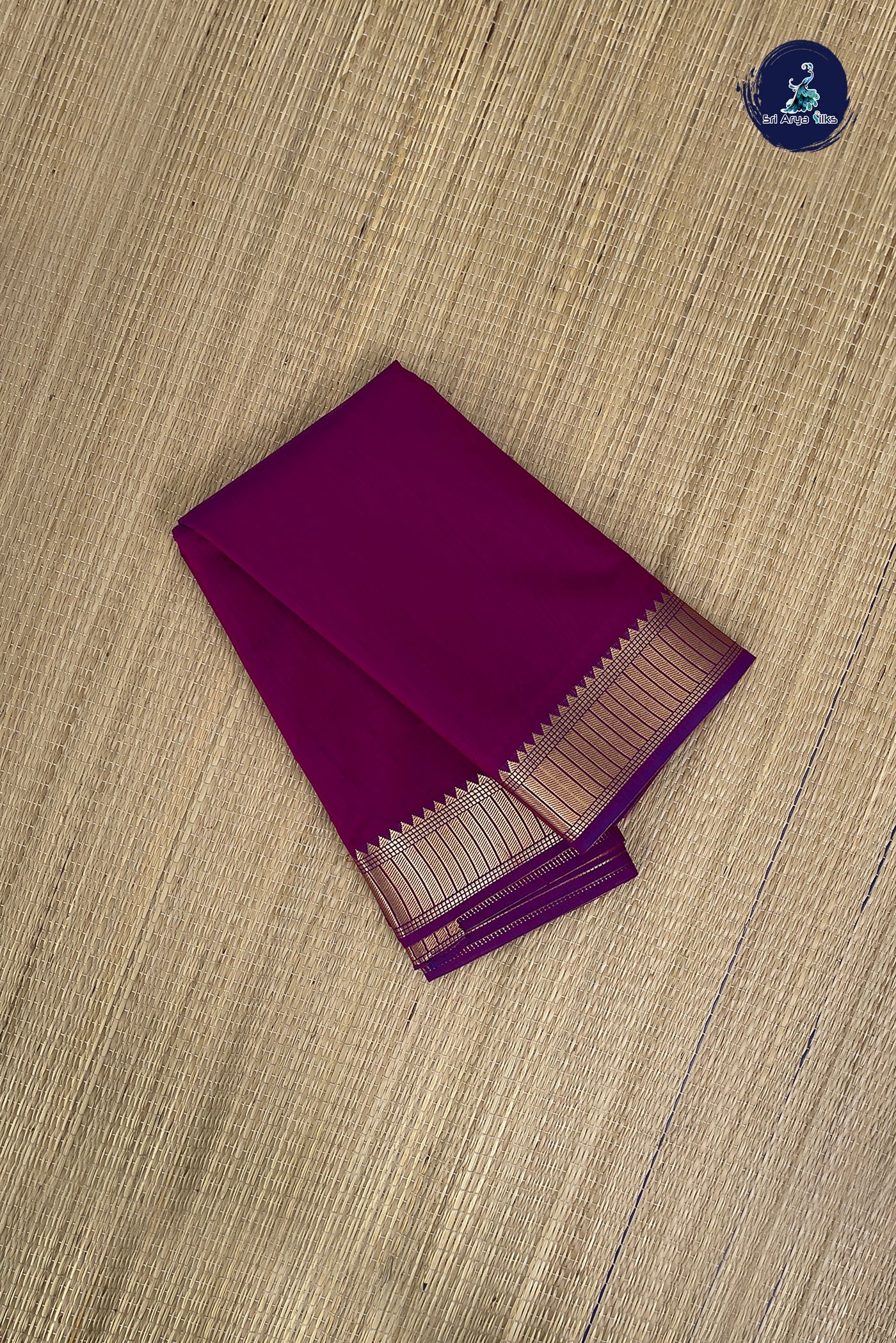 Magenta Pink Budget Semi Silk Cotton Saree With Plain Pattern