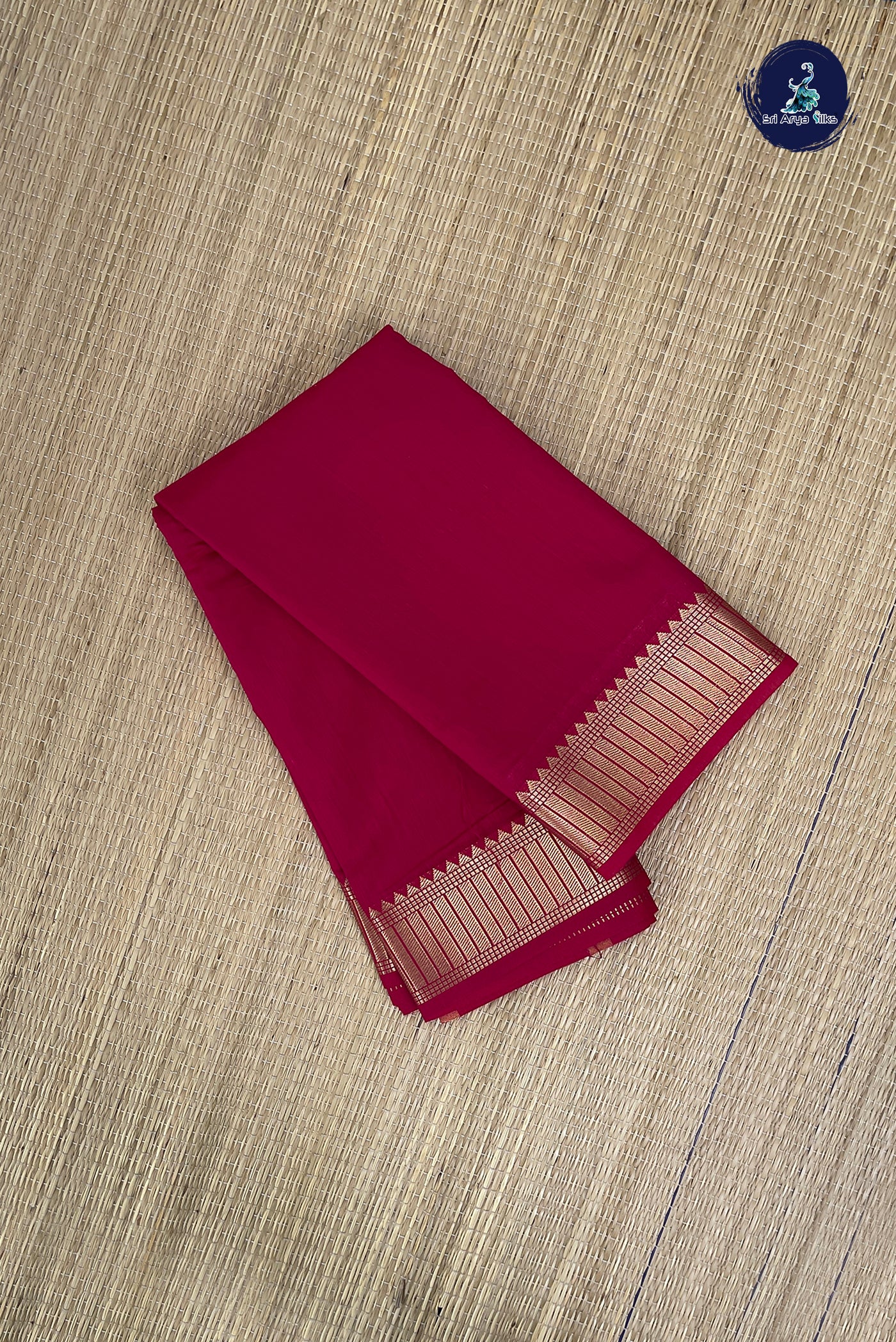 Pink Budget Semi Silk Cotton Saree With Plain Pattern