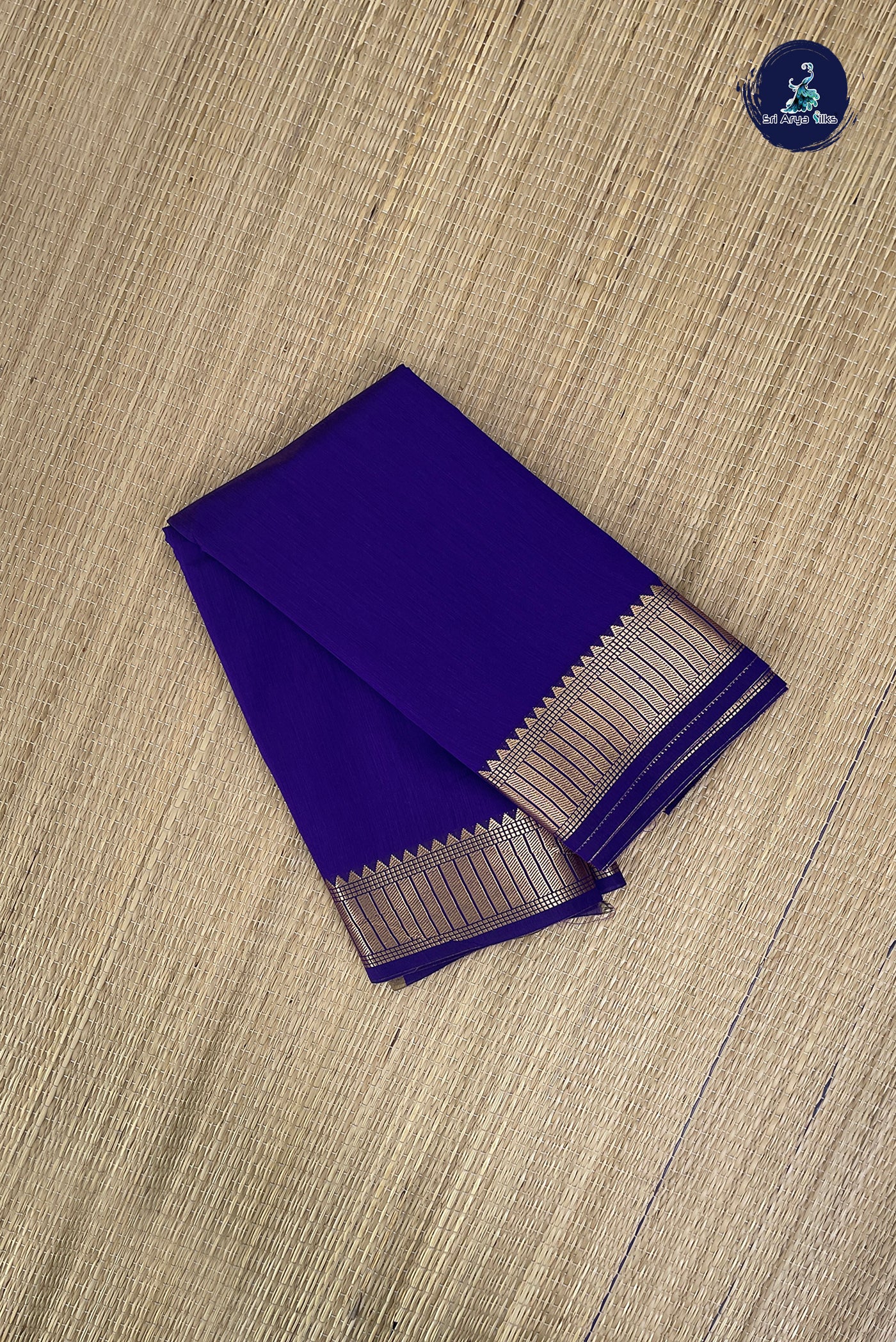 Violet Budget Semi Silk Cotton Saree With Plain Pattern
