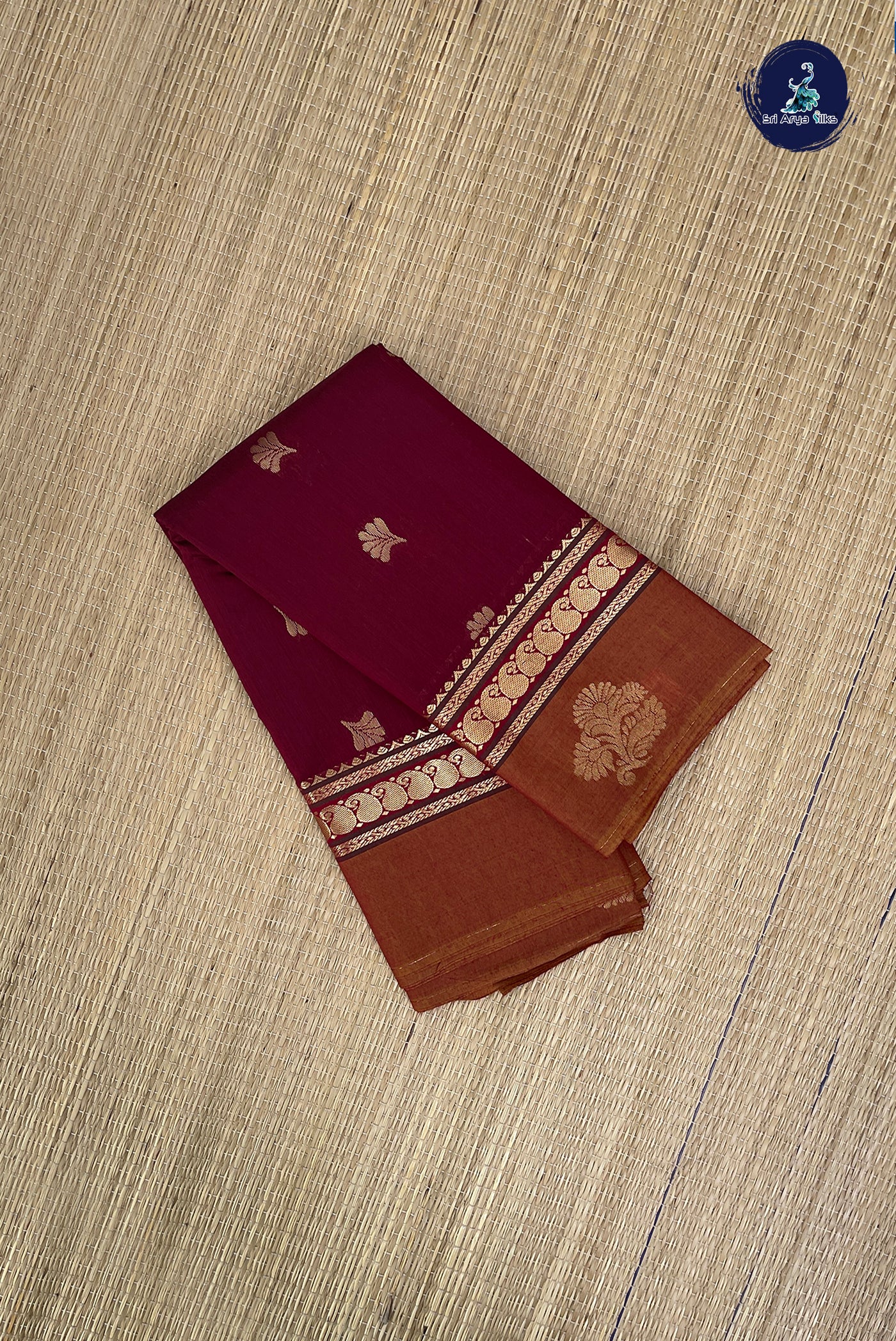 Arakku Budget Semi Silk Cotton Saree With Zari Buttas Pattern