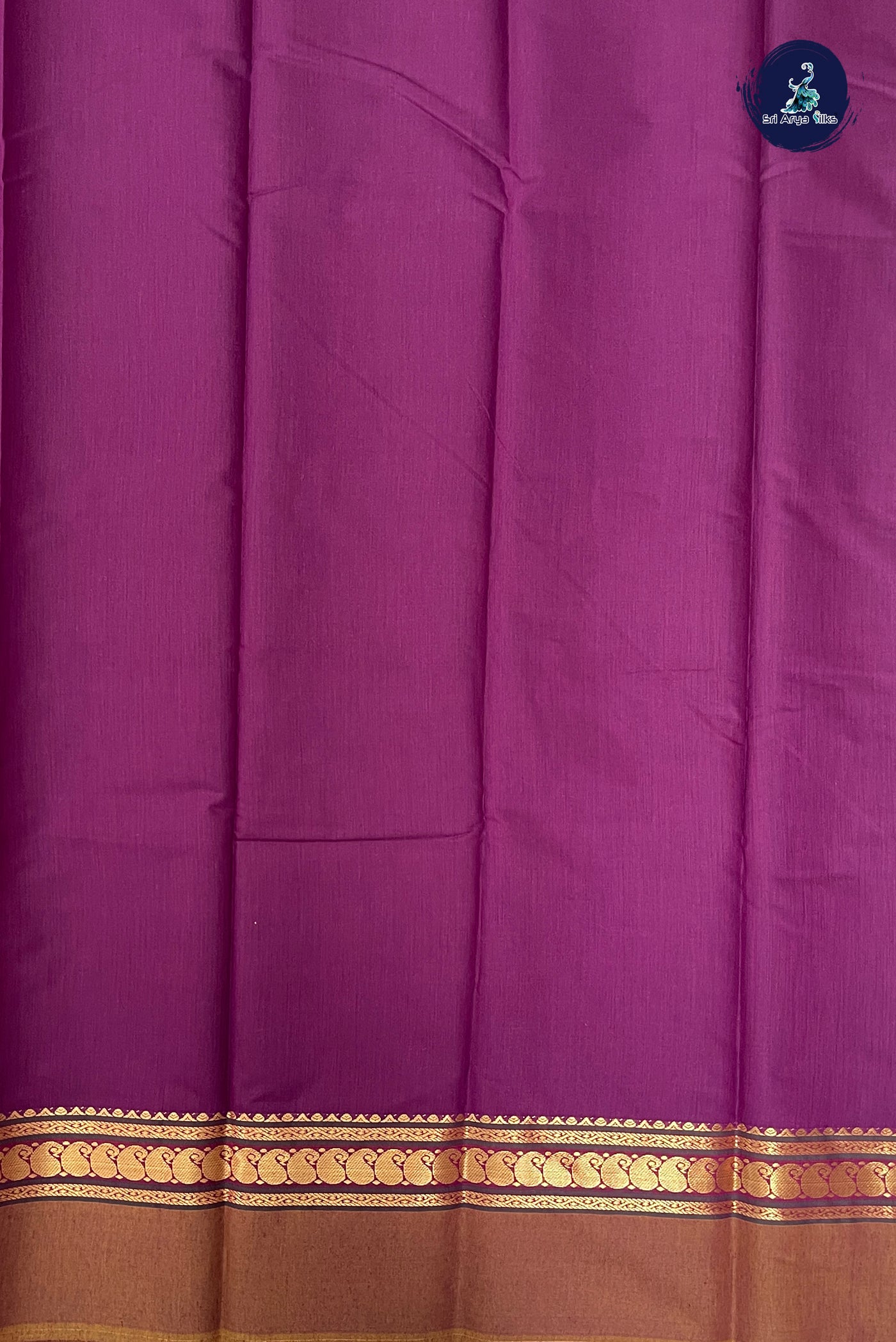 Jamun Budget Semi Silk Cotton Saree With Zari Buttas Pattern