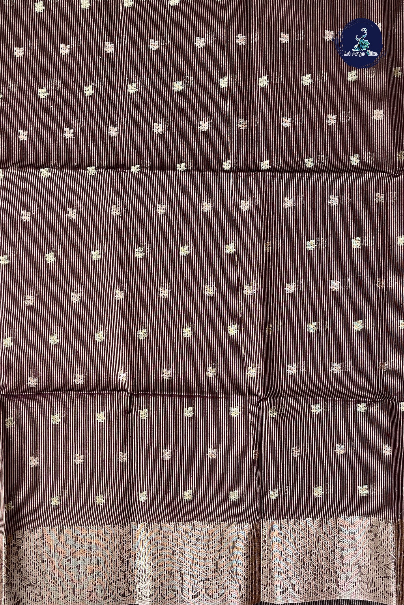 Jamun Tissue Banarasi Saree With Zari Buttas Pattern