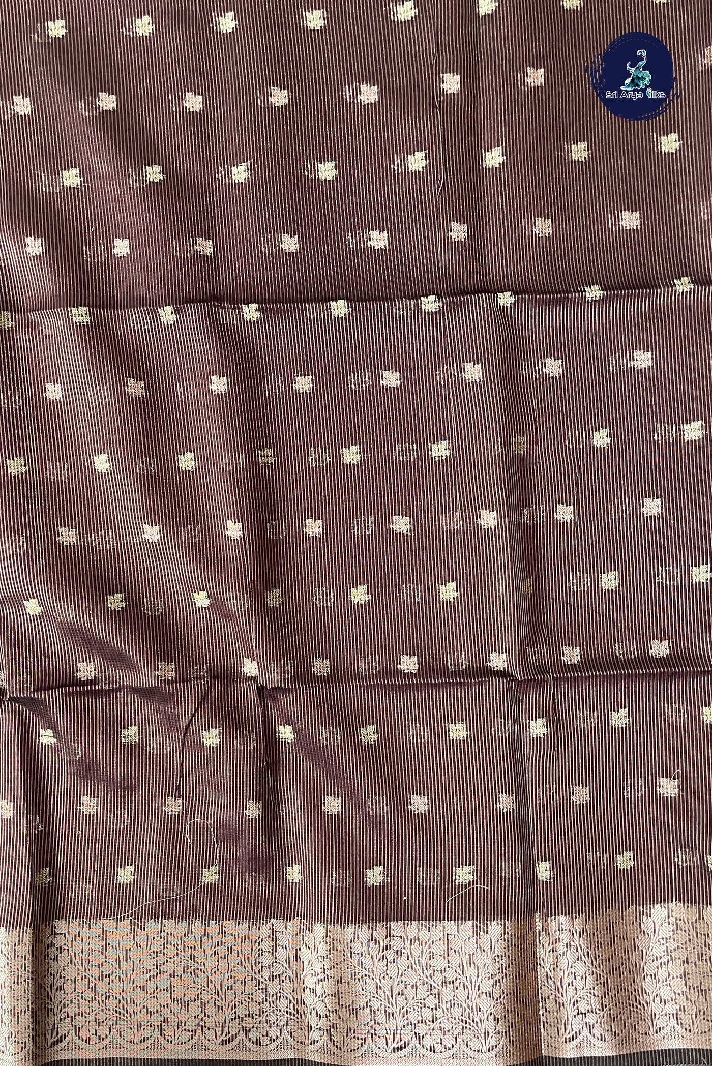 Jamun Tissue Banarasi Saree With Zari Buttas Pattern