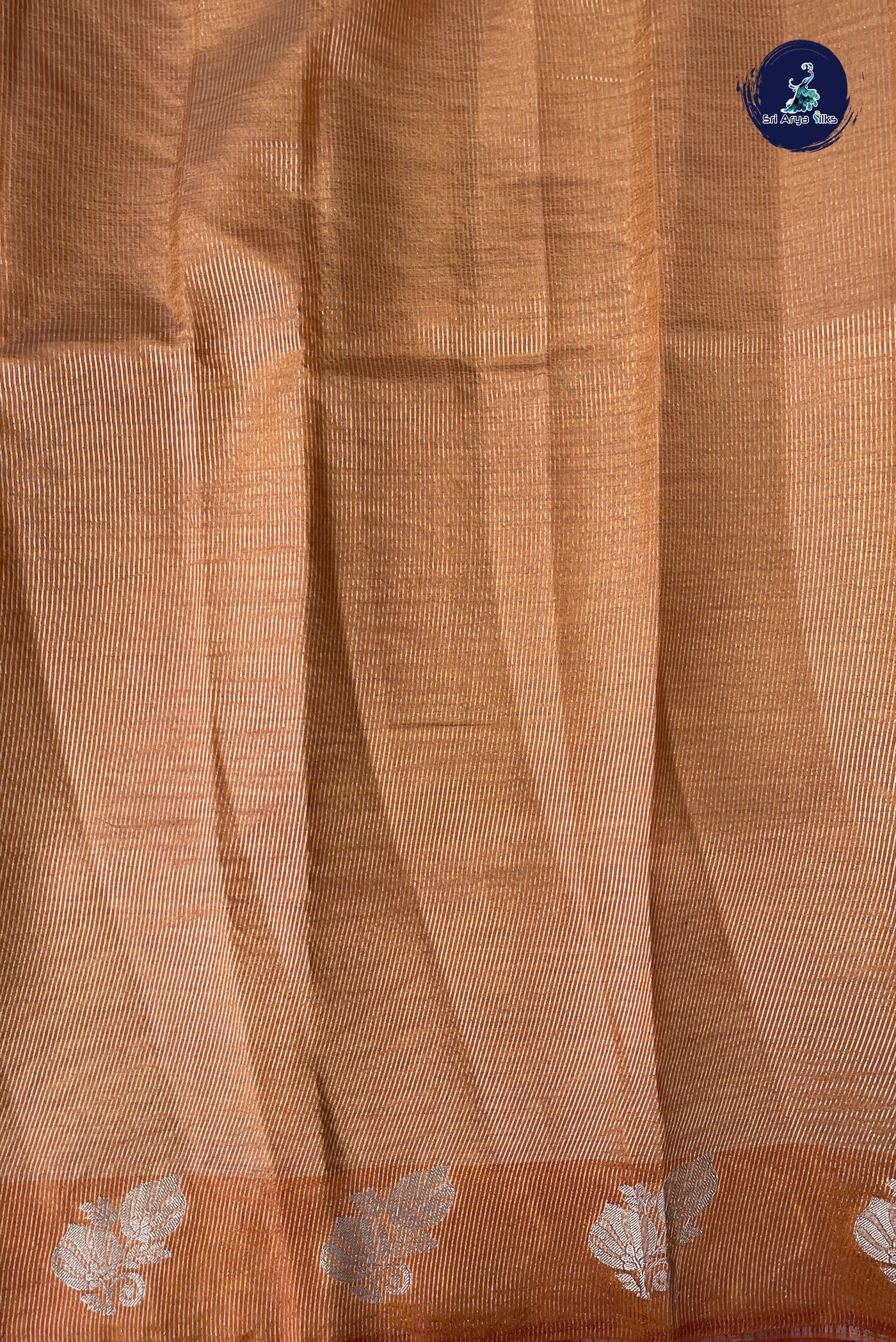 Honey Brown  Semi Tussar Saree With Zari Woven Pattern