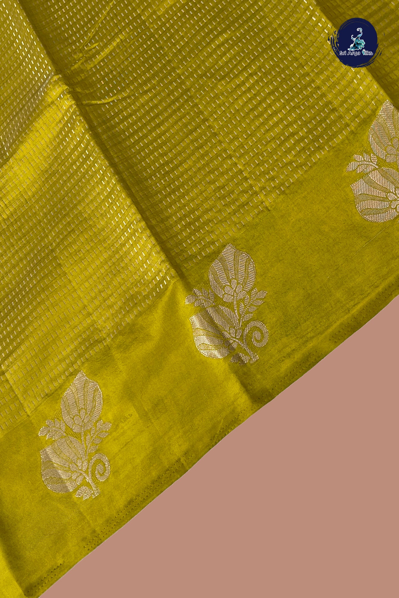 Mustard Yellow Semi Tussar Saree With Zari Woven Pattern