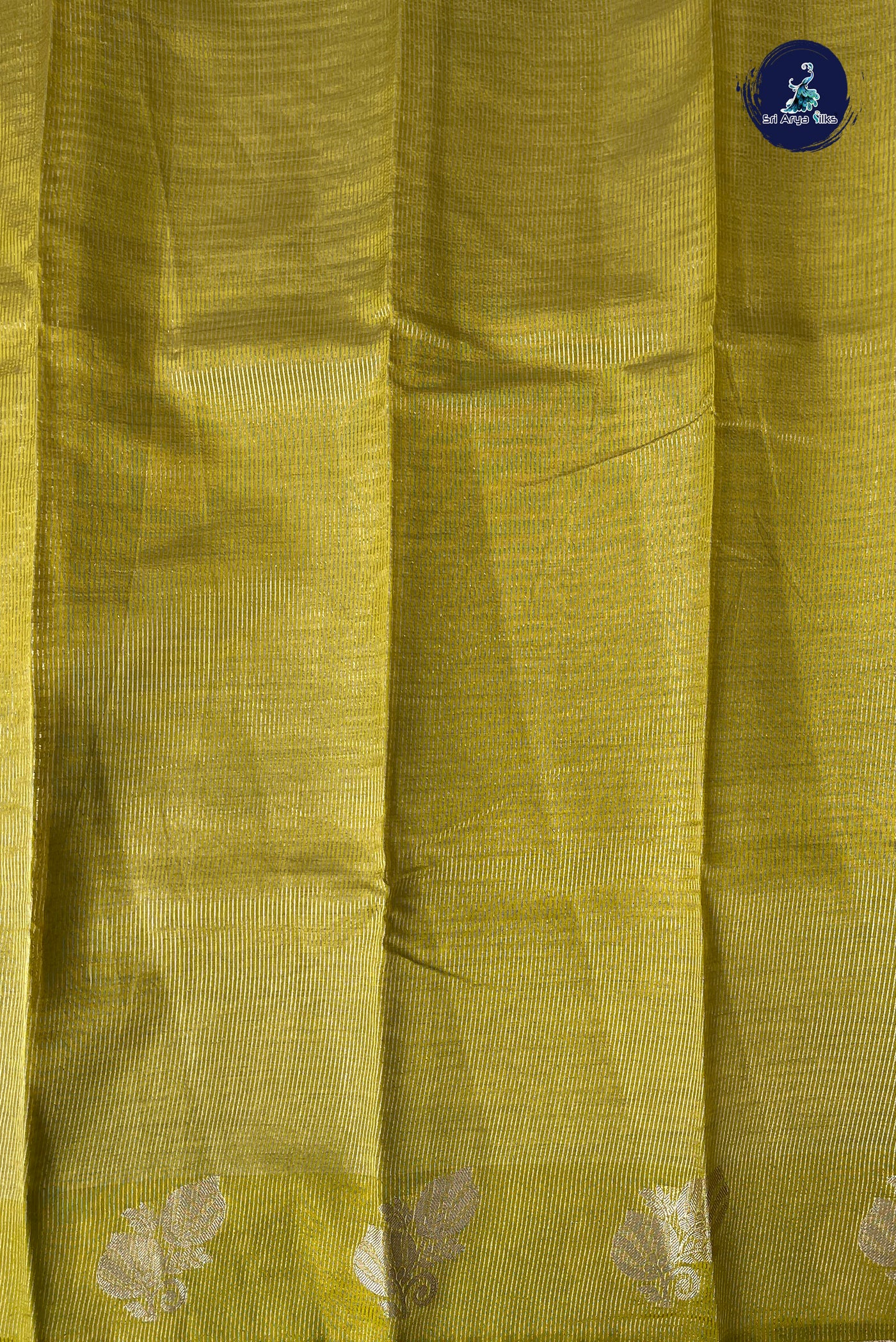 Mustard Yellow Semi Tussar Saree With Zari Woven Pattern