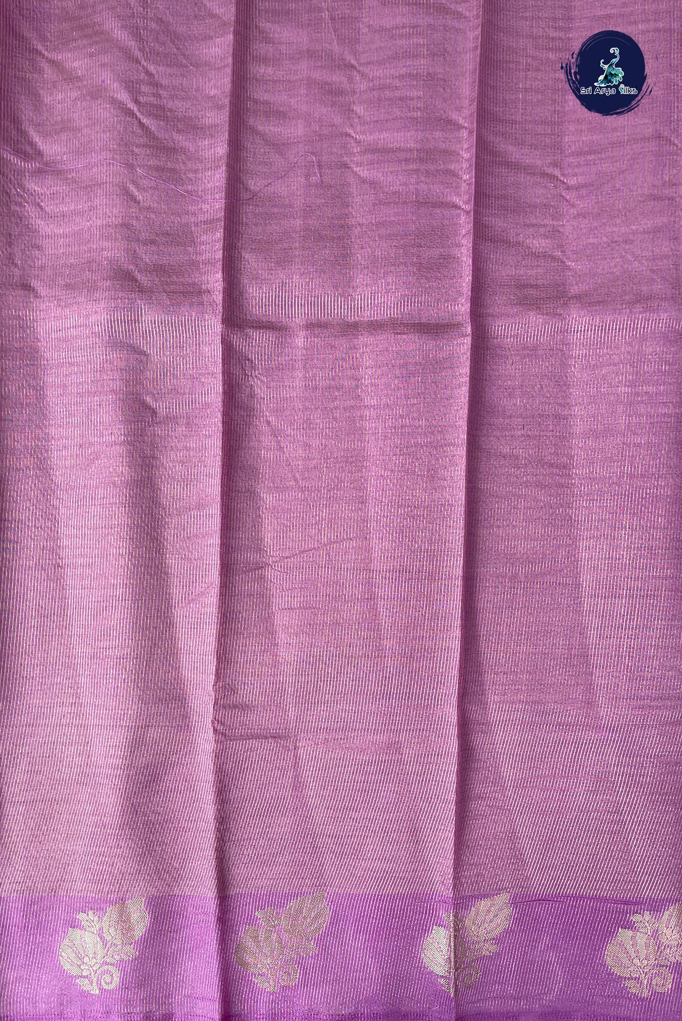 Lavender Semi Tussar Saree With Zari Woven Pattern