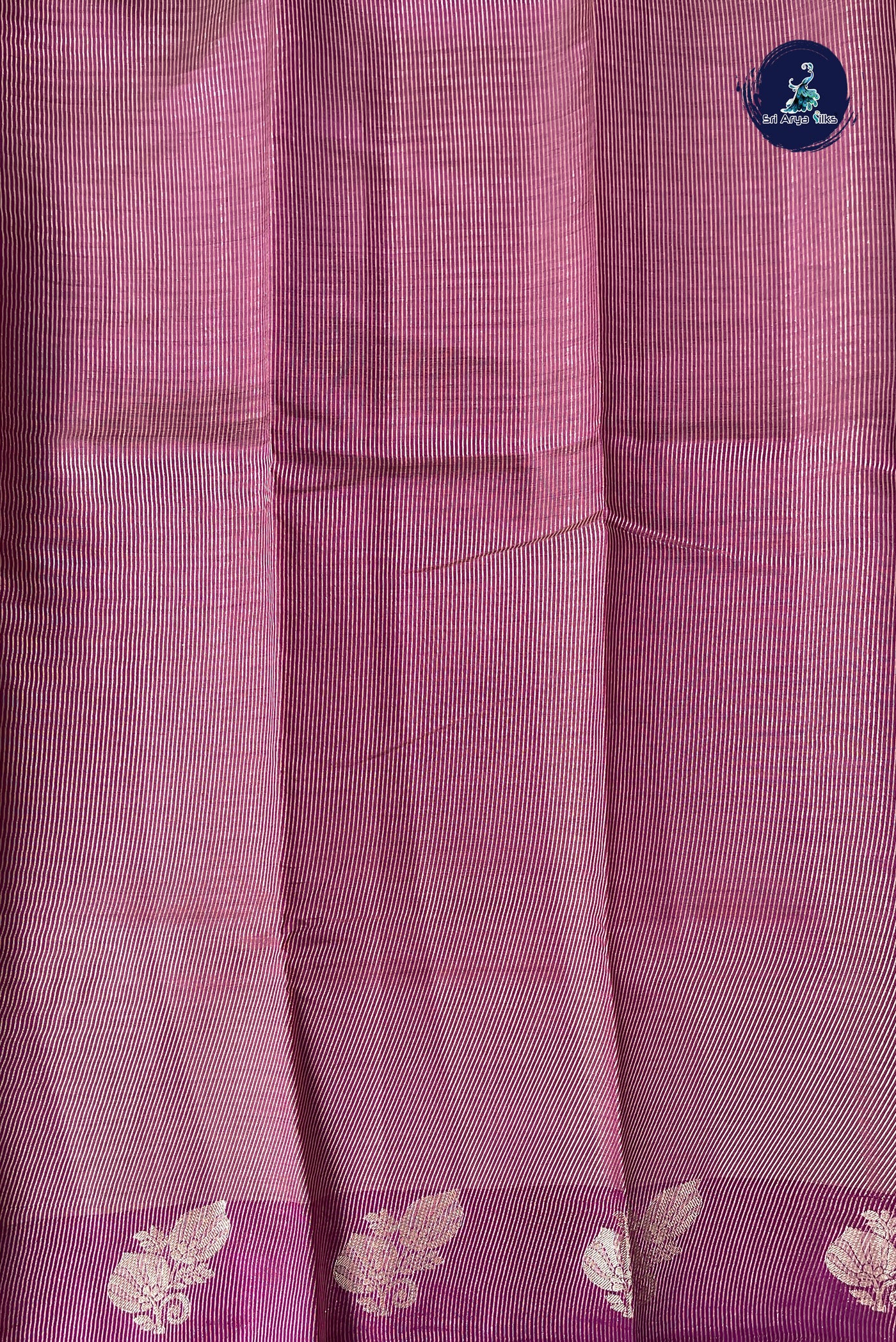 Jamun Semi Tussar Saree With Zari Woven Pattern
