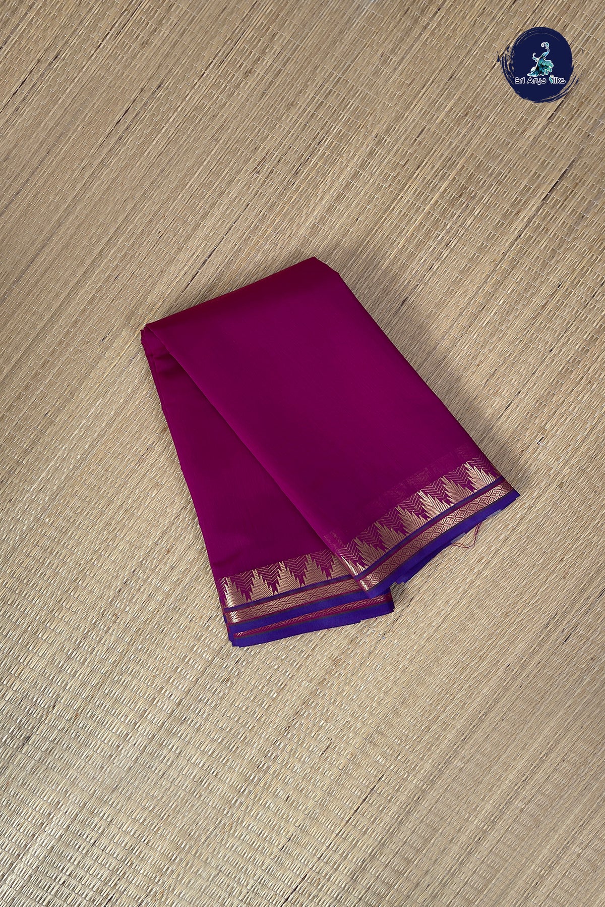 BeetRoot Shade Budget Semi Silk Cotton Saree With Plain Pattern