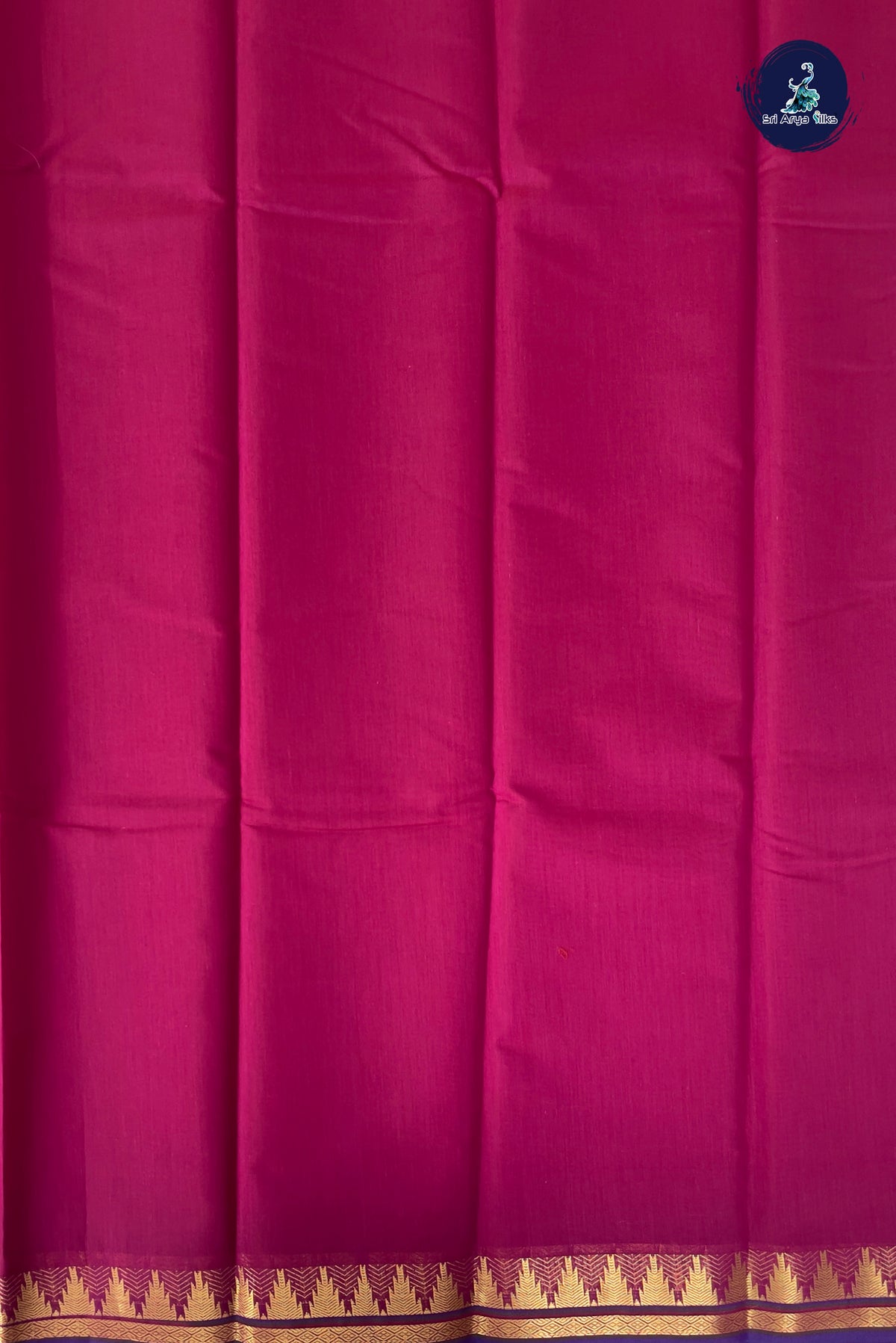 BeetRoot Shade Budget Semi Silk Cotton Saree With Plain Pattern