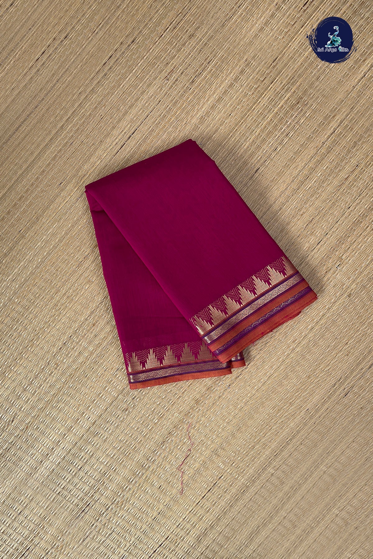 BeetRoot Shade Budget Semi Silk Cotton Saree With Plain Pattern
