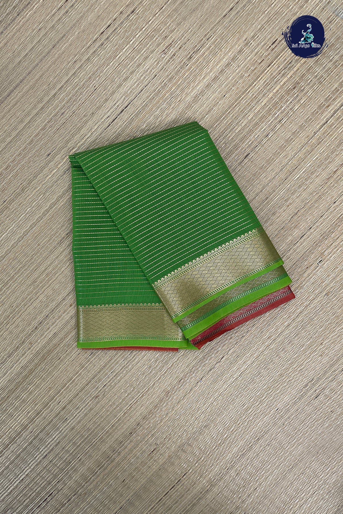 Light Green Budget Semi Silk Cotton Saree With Vaira Oosi Pattern