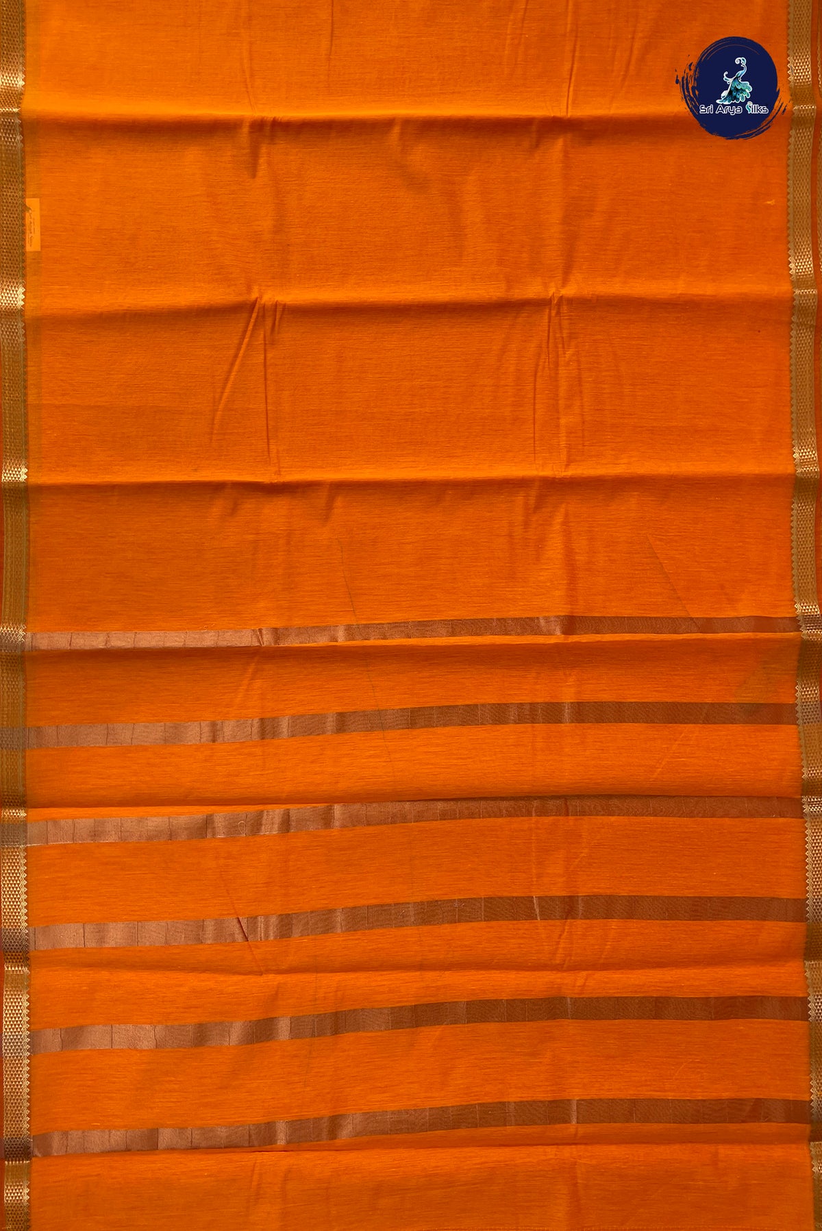 Yellow Budget Semi Silk Cotton Saree With Plain Pattern