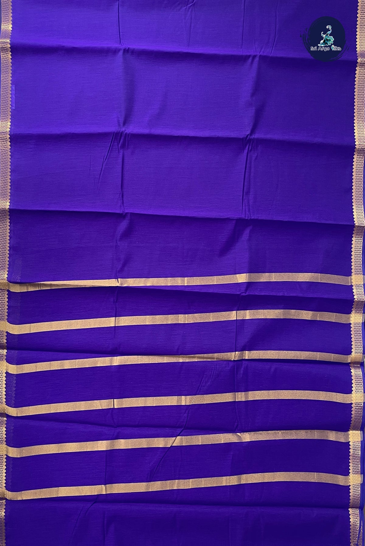 Violet Budget Semi Silk Cotton Saree With Plain Pattern