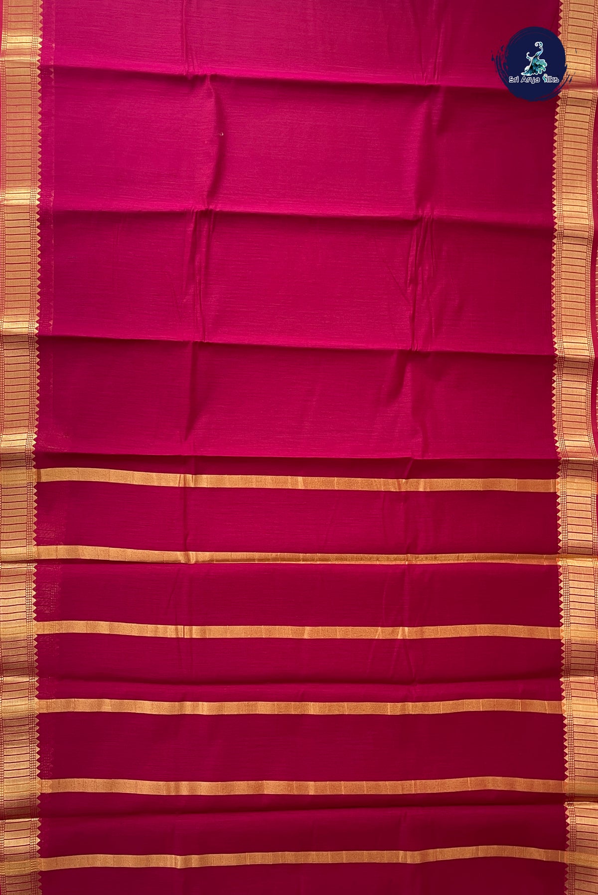BeetRoot Shade Budget Semi Silk Cotton Saree With Plain Pattern