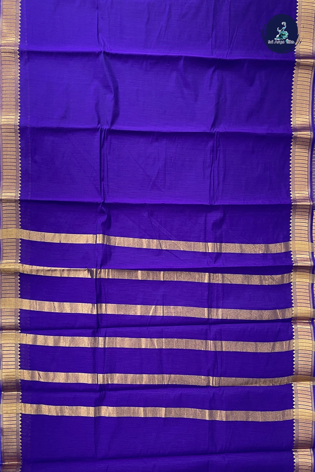 Violet Budget Semi Silk Cotton Saree With Plain Pattern