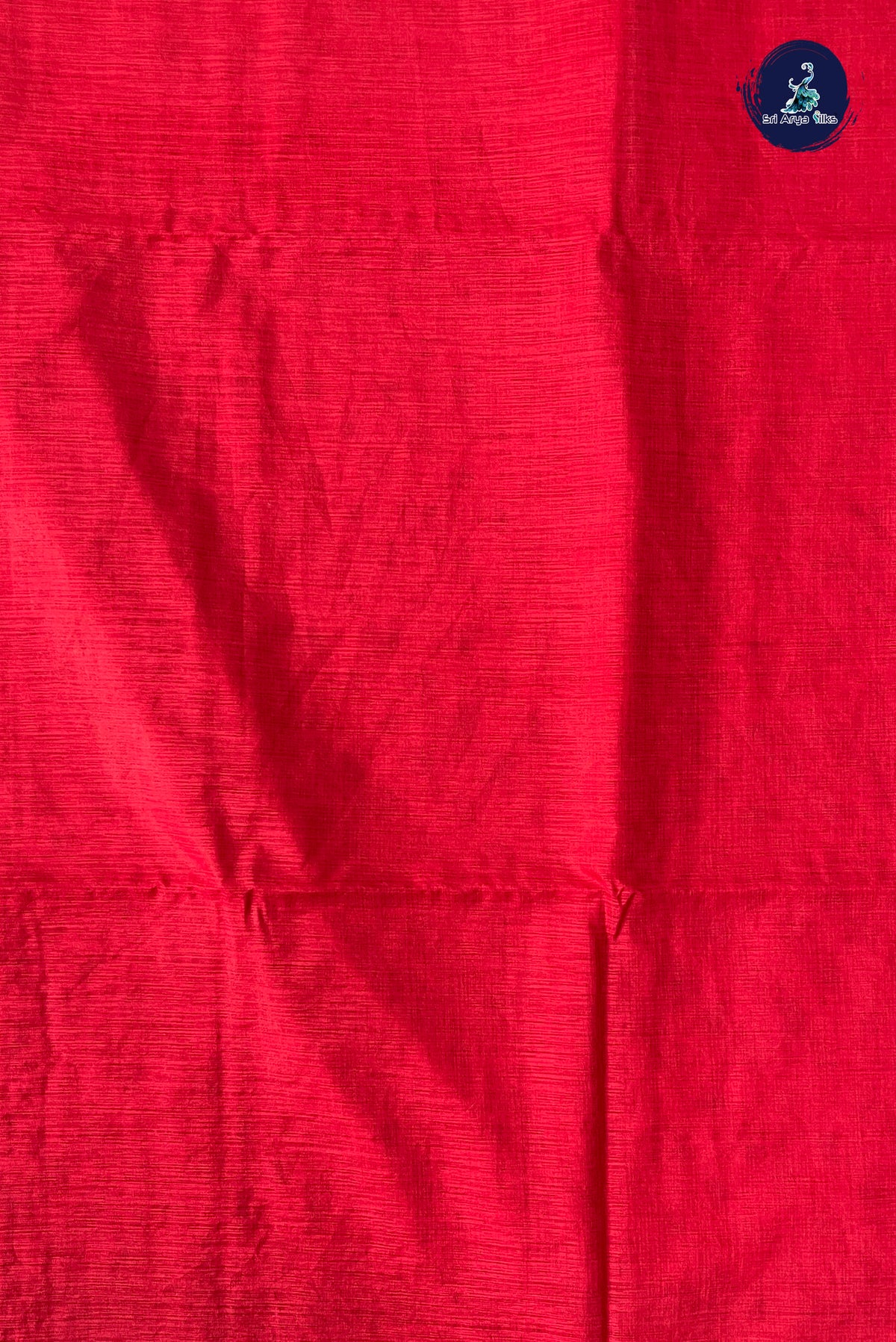 Red Semi Tussar Saree With Zari Buttas Pattern