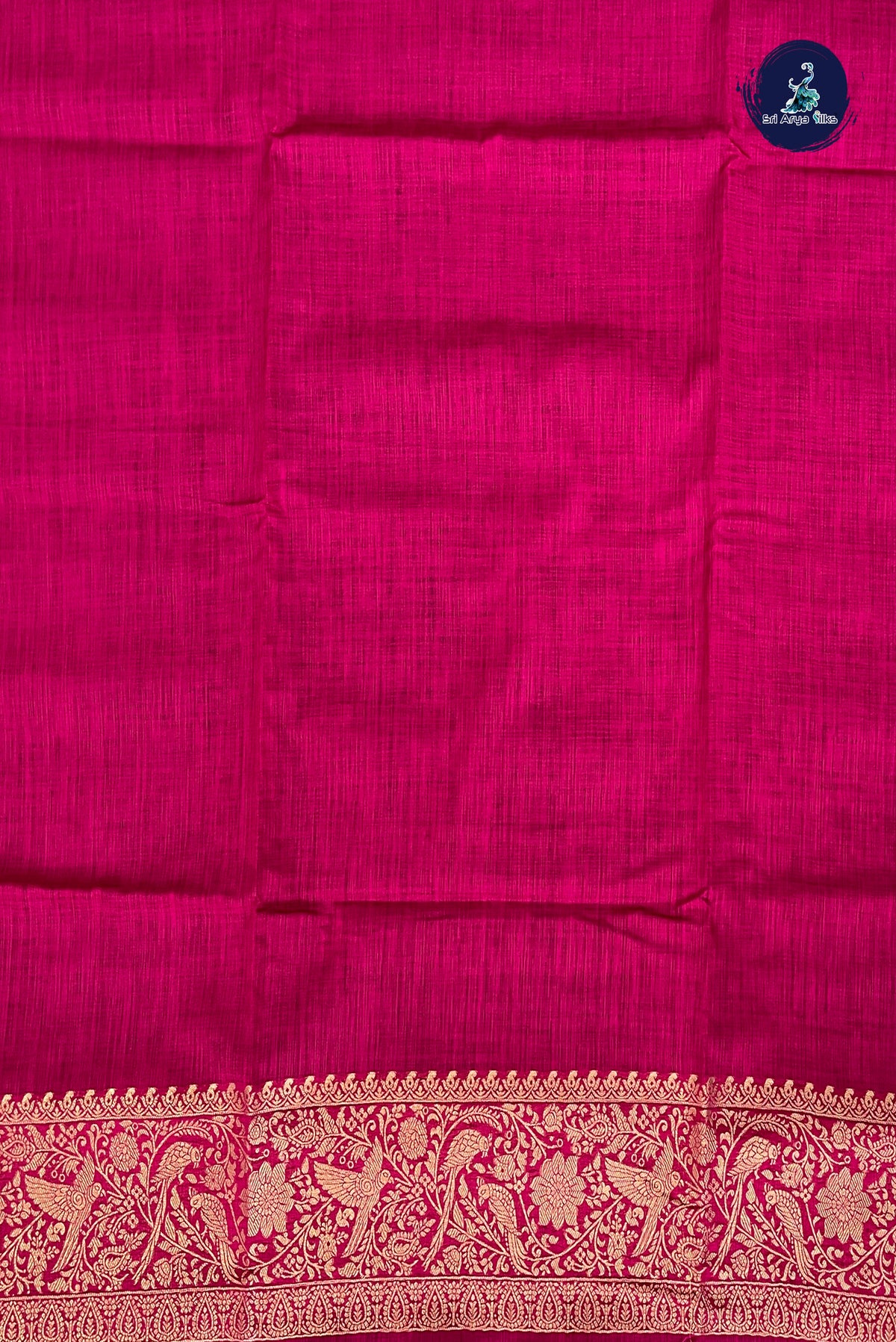 Teal Blue Semi Raw Silk Saree With Zari Buttas Pattern