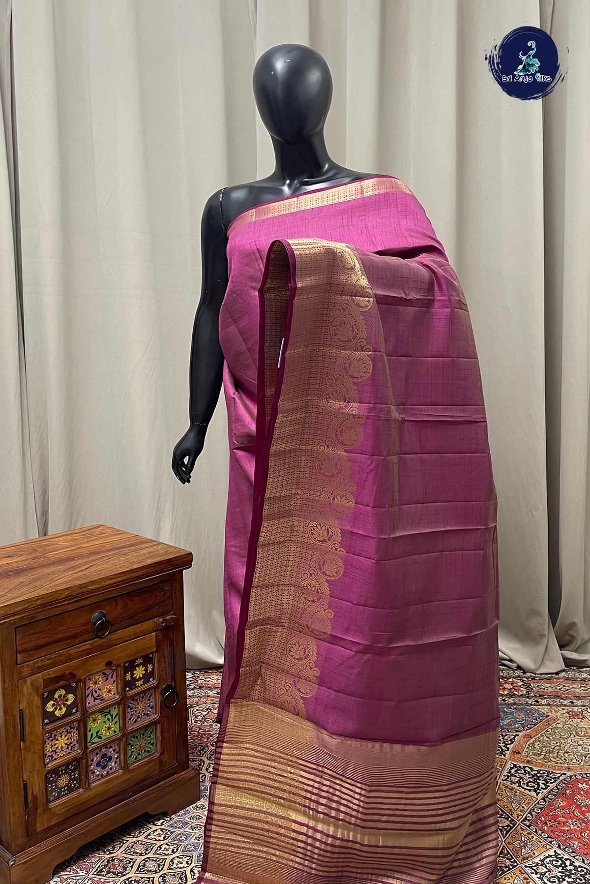 Snuf Semi Tussar Saree With Plain Pattern