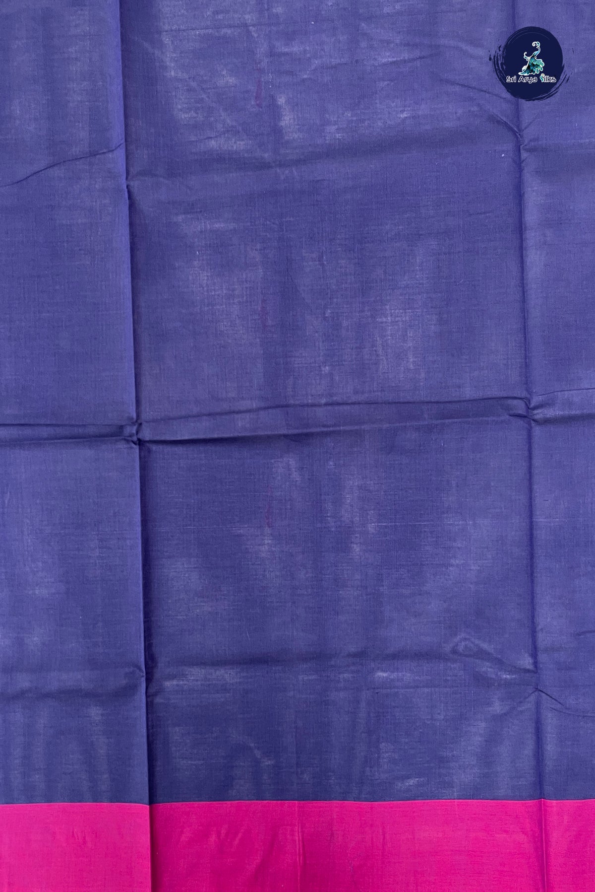 Dark Blue Kanchi Cotton Saree With Buttas Pattern