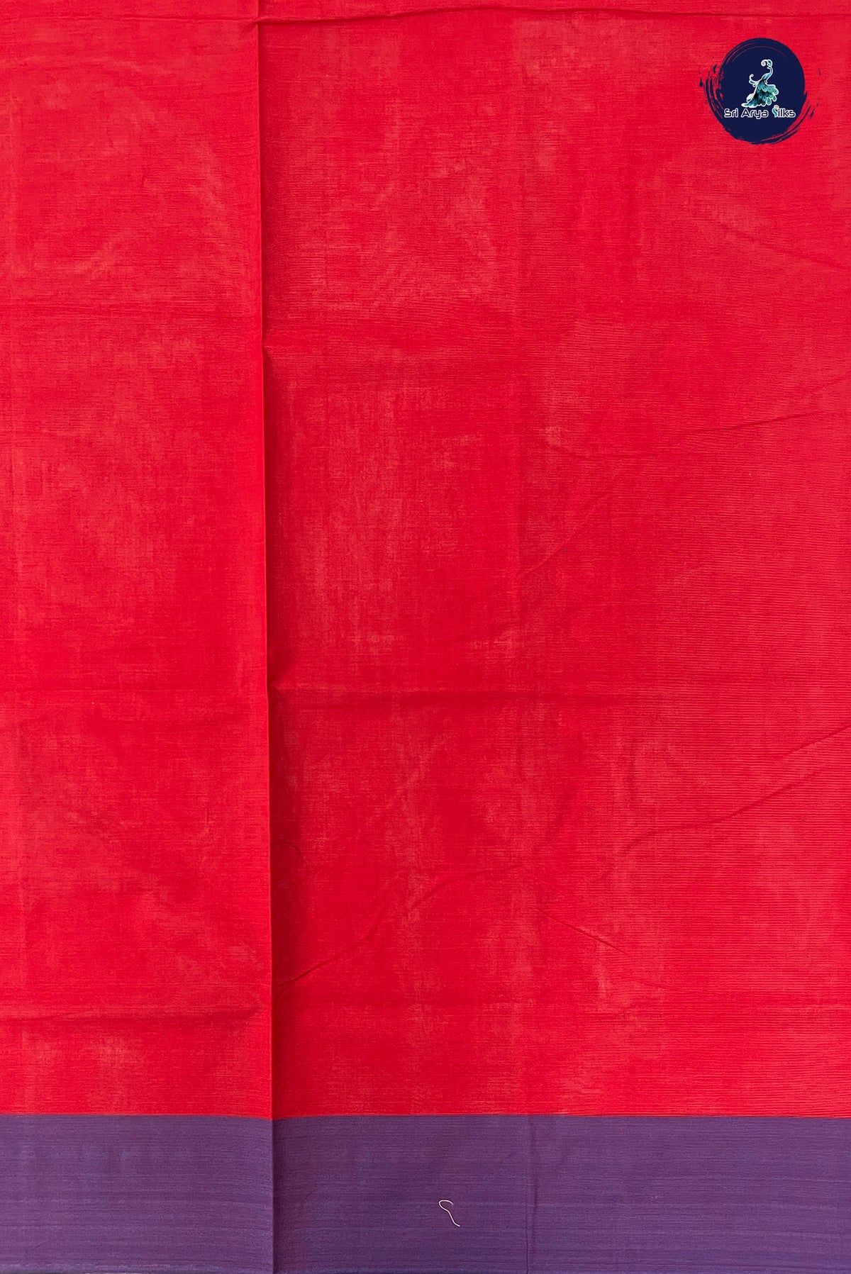 Red Kanchi Cotton Saree With Buttas Pattern