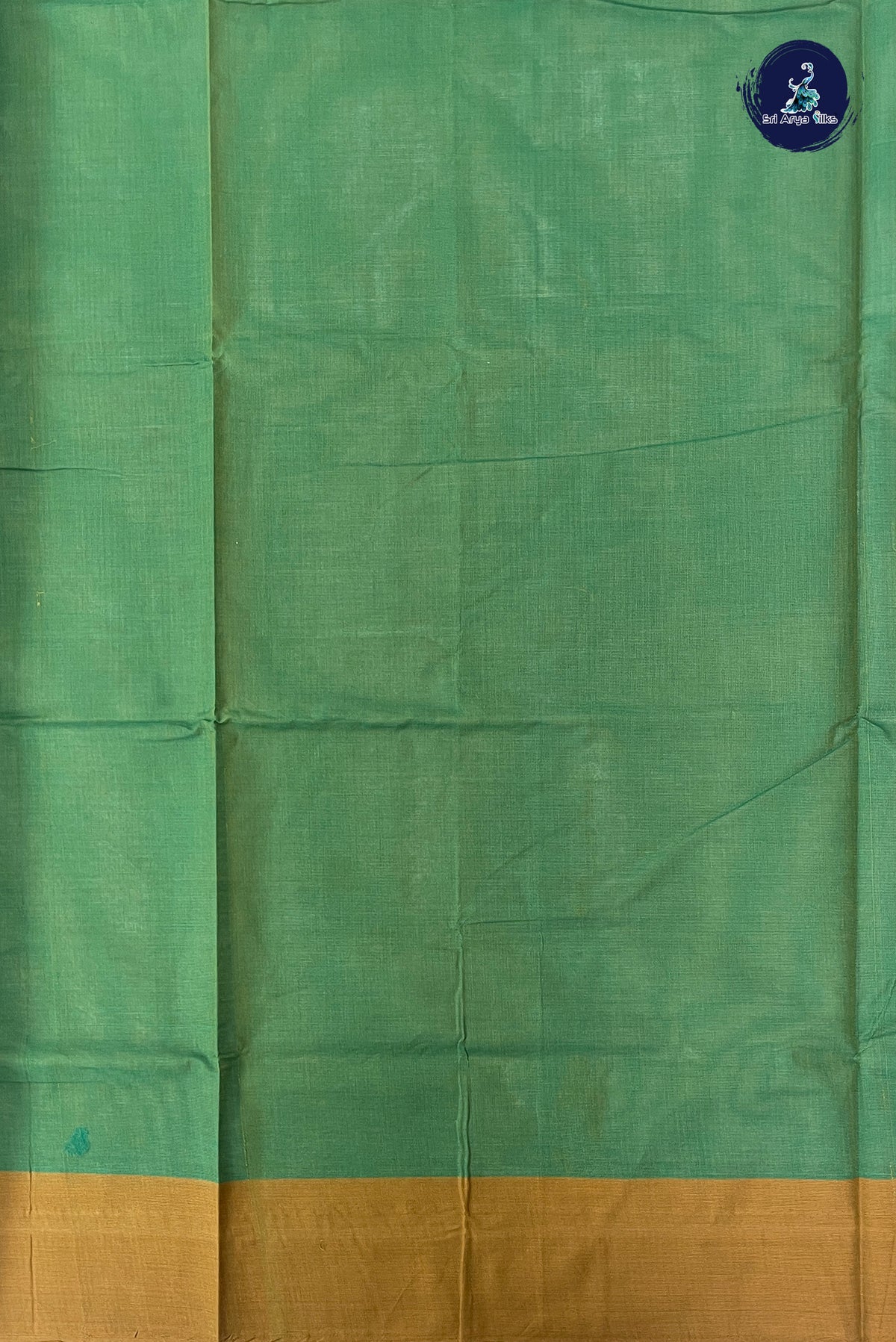 Green Kanchi Cotton Saree With Buttas Pattern