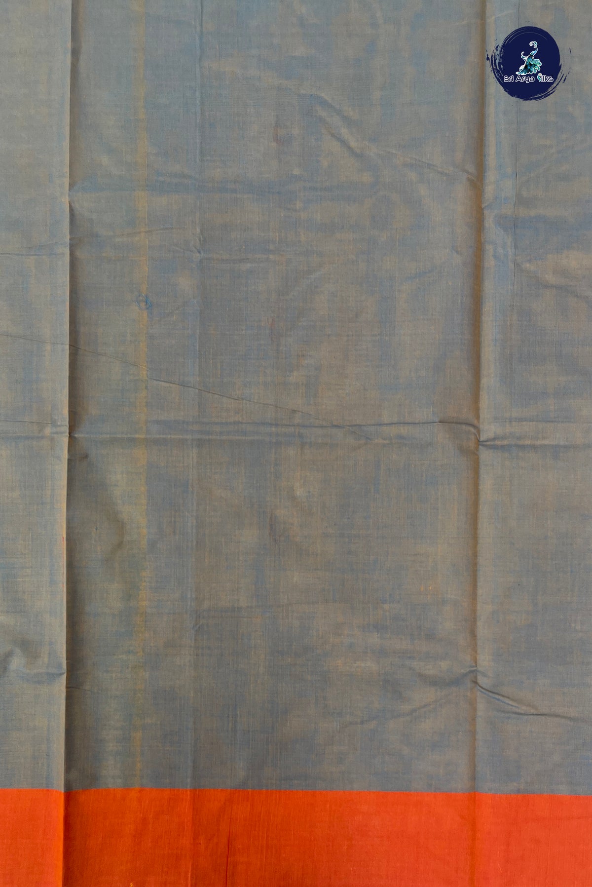 Bluish Grey Kanchi Cotton Saree With Buttas Pattern