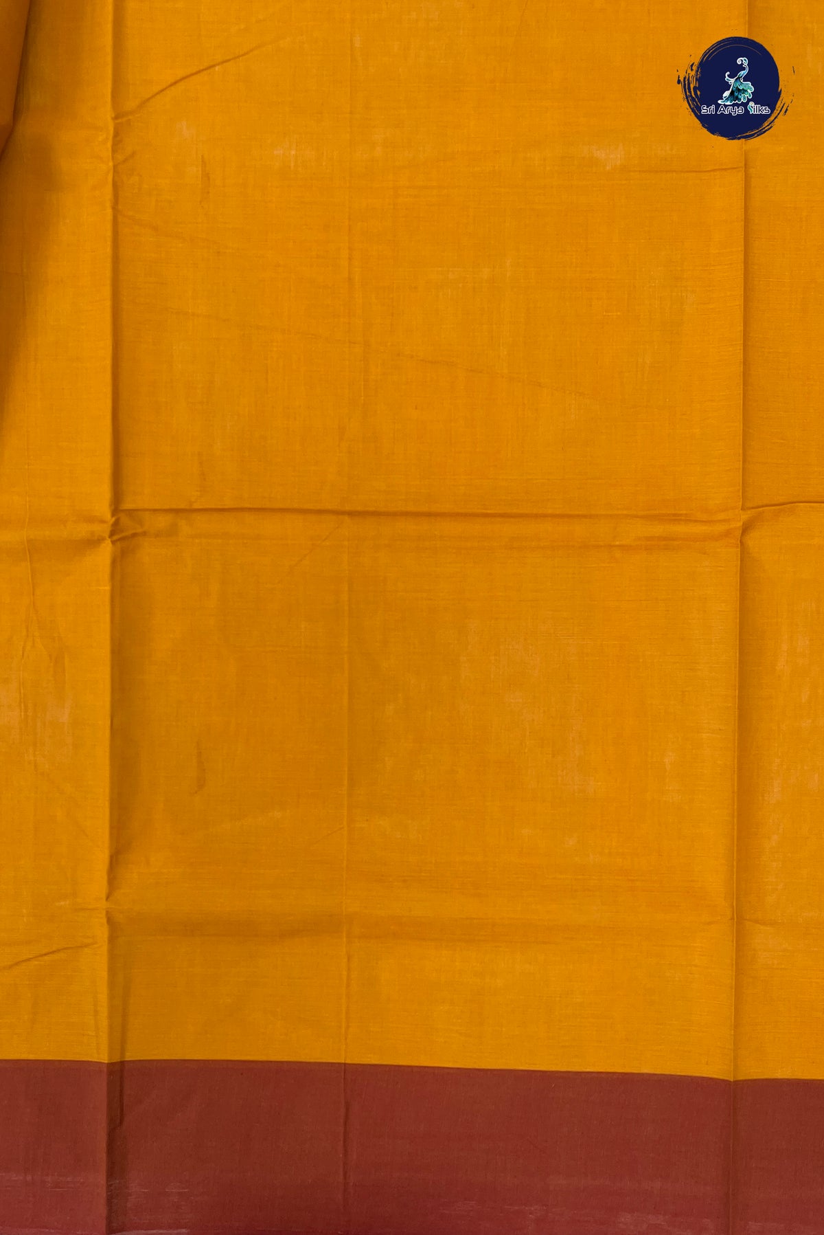 Mustard Kanchi Cotton Saree With Buttas Pattern