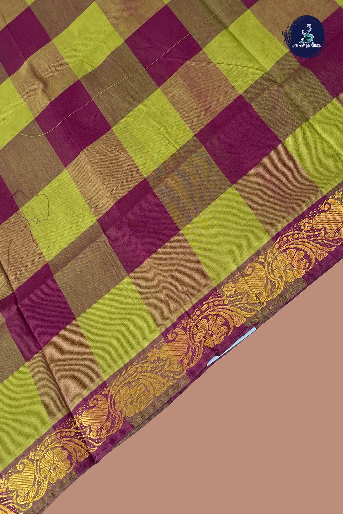 Multi Colour Chettinad Cotton Saree With Paalum Pazham Kattam Pattern