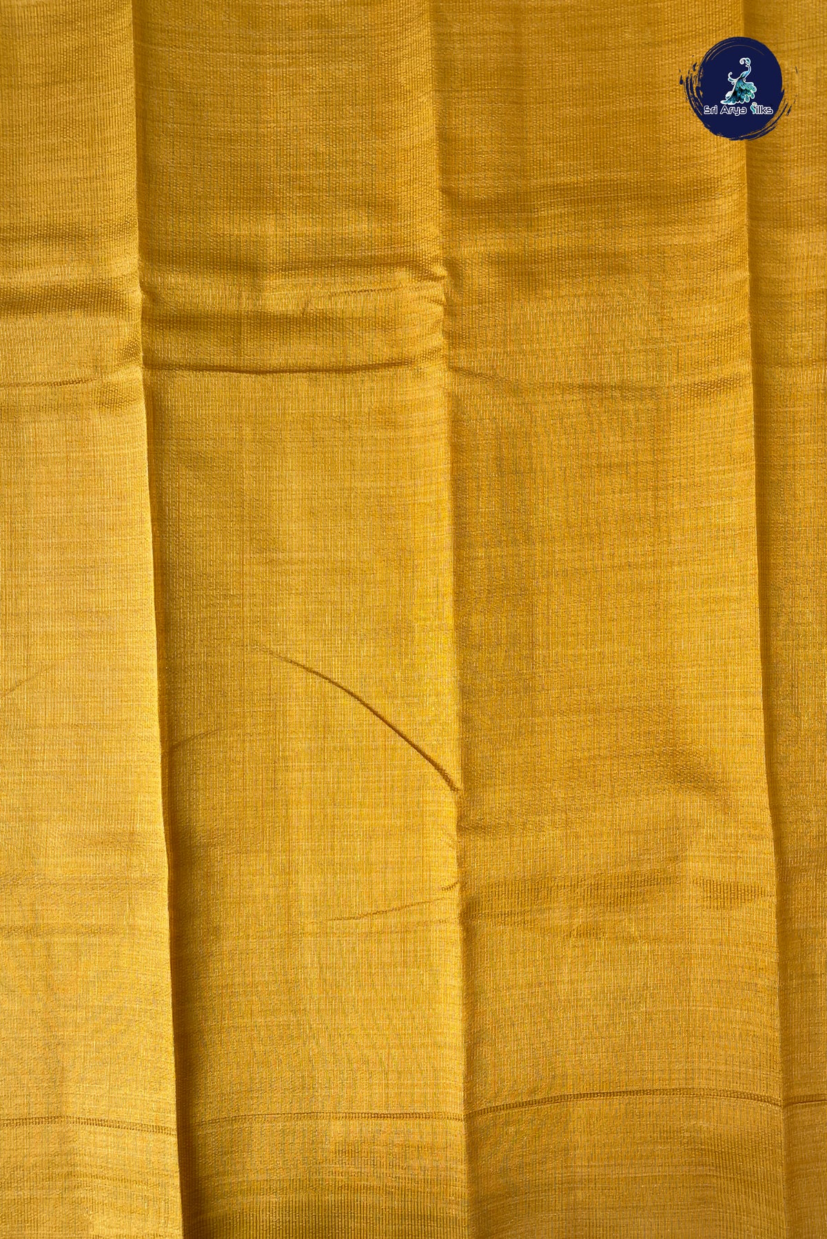Lite Mustard Orange Semi Tussar Saree With Zari Buttas Pattern