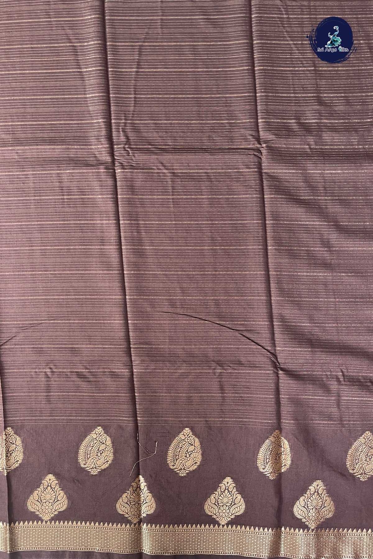 Snuf Semi Banarasi Saree With Stripes Pattern